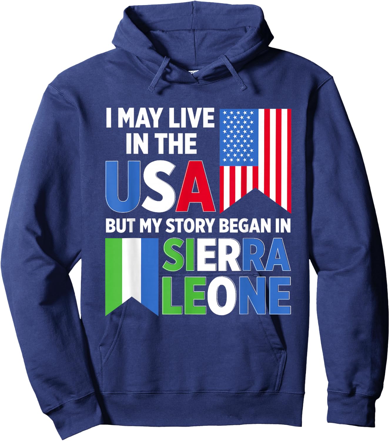 Sierra Leone Flag Hoodie - Hoodie | Navy