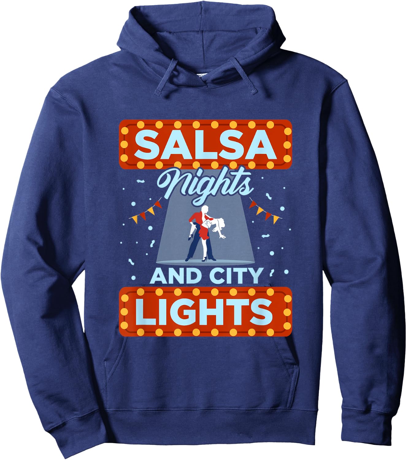 Salsa Nights And City Lights Latin Music Salsa Dance Hoodie - Hoodie | Navy