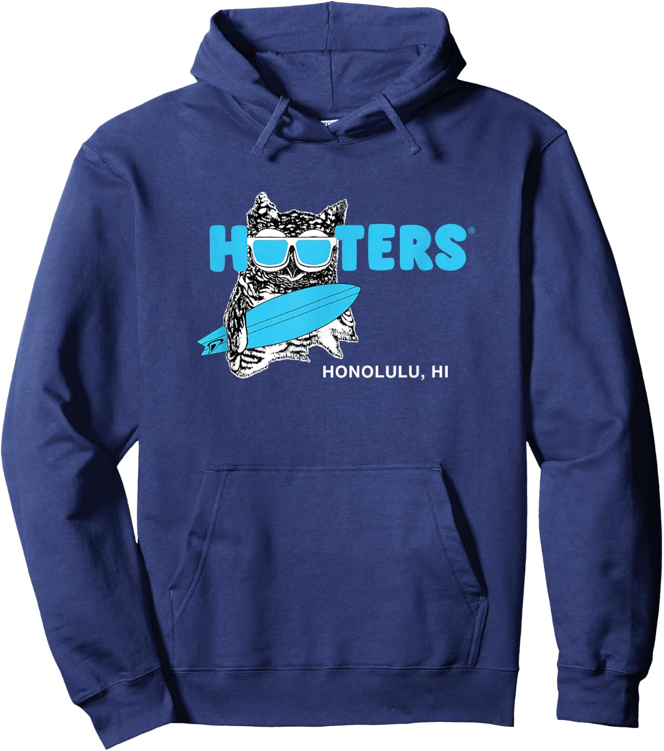 Hooters Honolulu Hawaii Surfing Hootie The Owl Restaurant Hoodie - Hoodie | Navy