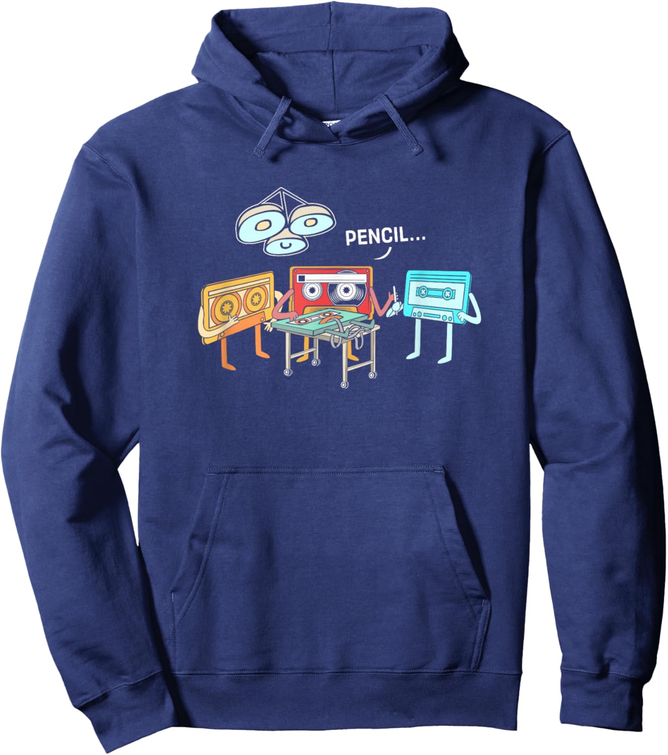 Surgery Cassette Tape Pencil Funny 90s Cassette Hoodie - Hoodie | Navy