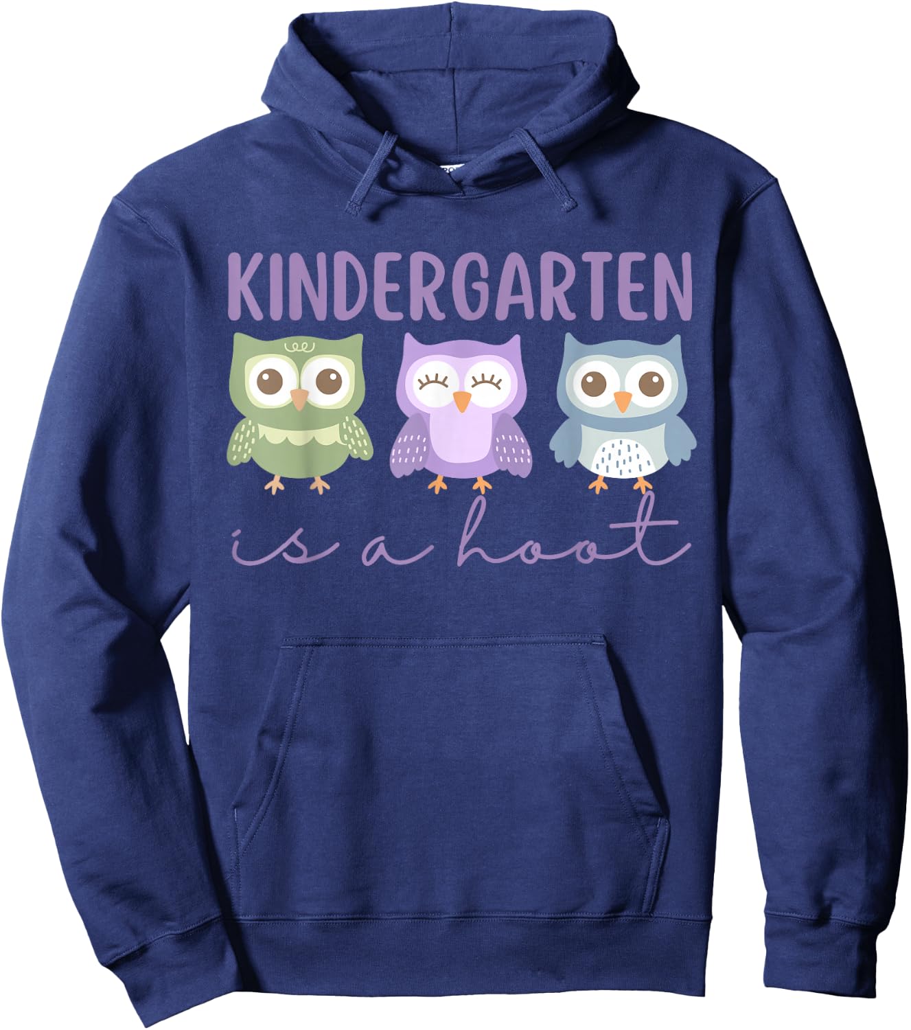 Preschooler Owl Back to School Kindergarten is a Hoot Hoodie - Hoodie | Navy