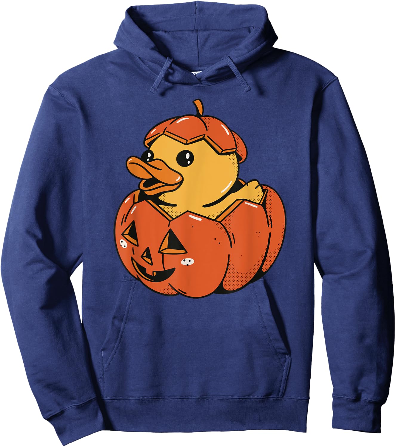 Rubber Duck Pumpkin - Funny Halloween Hoodie - Hoodie | Navy