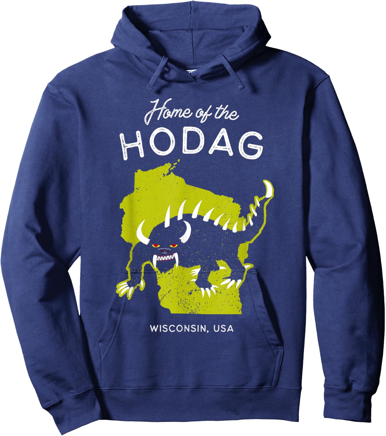 Home of the Hodag - Wisconsin, USA Cryptid Hoodie - Hoodie | Navy