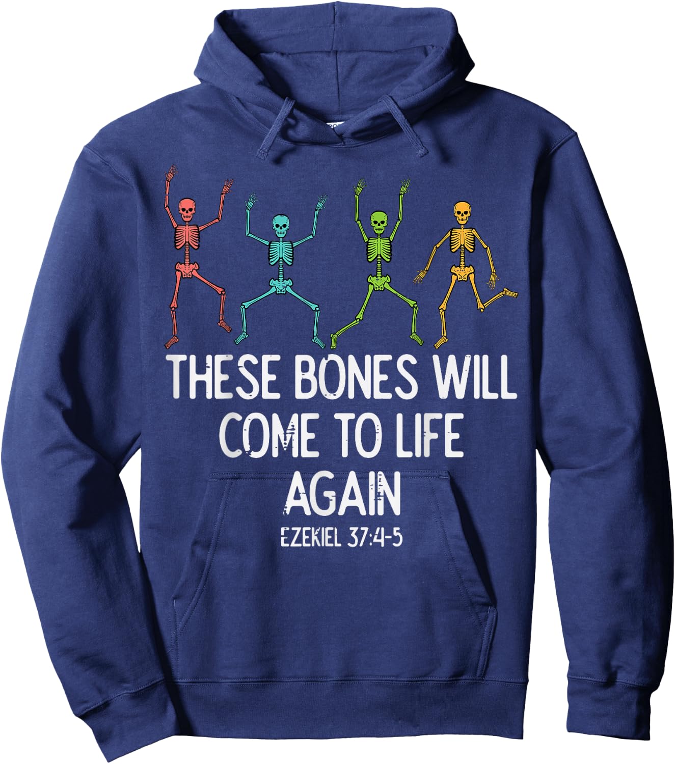 Halloween Skeleton Funny Christian Men Women Kids Hoodie - Hoodie | Navy