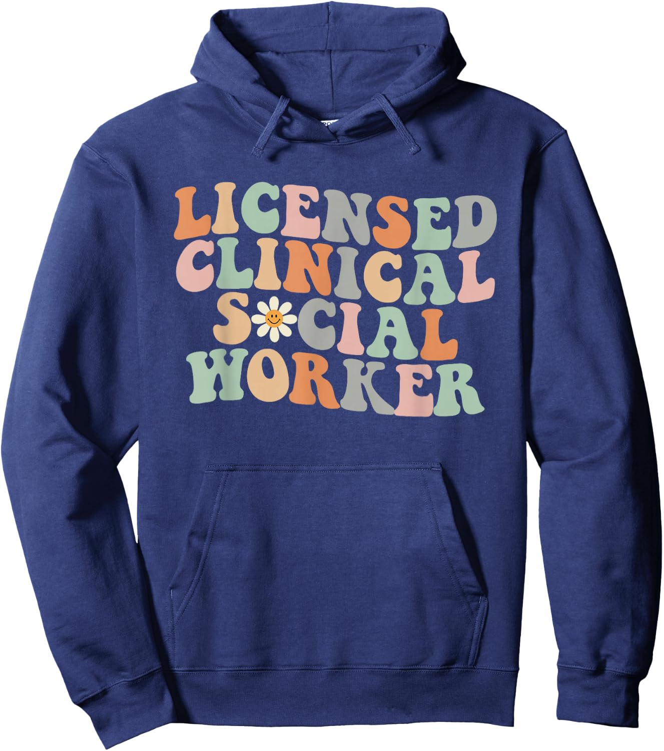Licensed Clinical Social Worker Groovy LCSW Graduation 2024 Hoodie - Hoodie | Navy