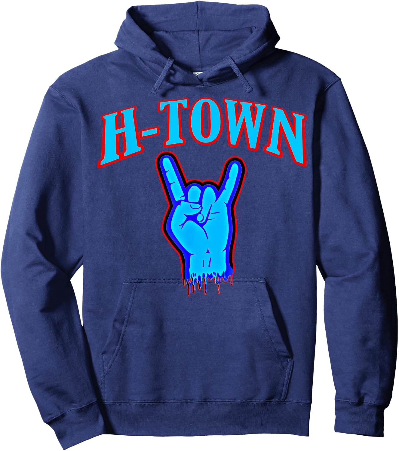 Classic Houston H-Town Hand Sign for Sport Fans of Houston Hoodie - Hoodie | Navy