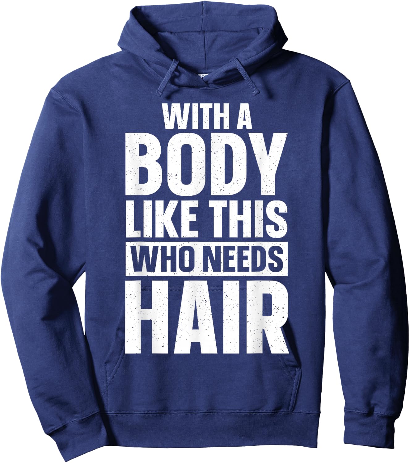 Cool Bald Guy Design Dad Husband Bald Head Bald Man Hoodie - Hoodie | Navy