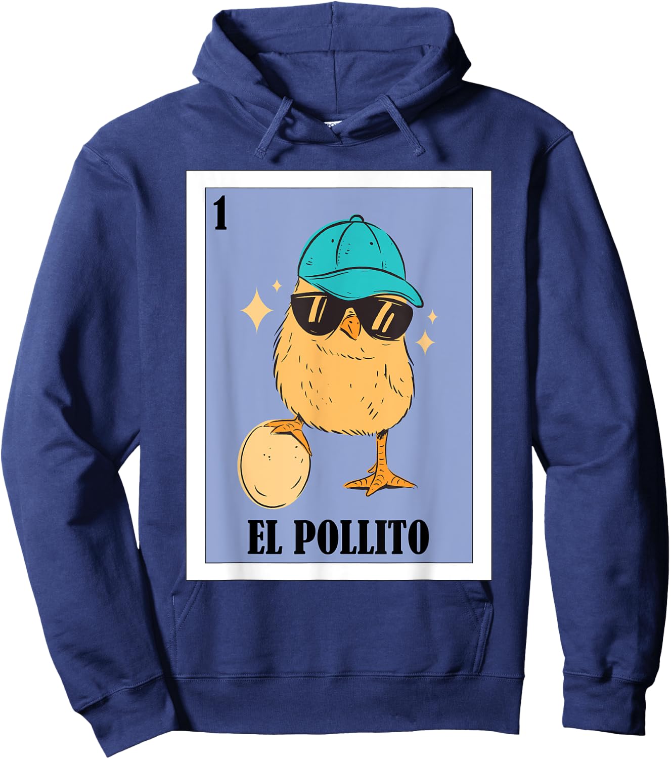 Funny Mexican Chick Design - El Pollito Hoodie - Hoodie | Navy