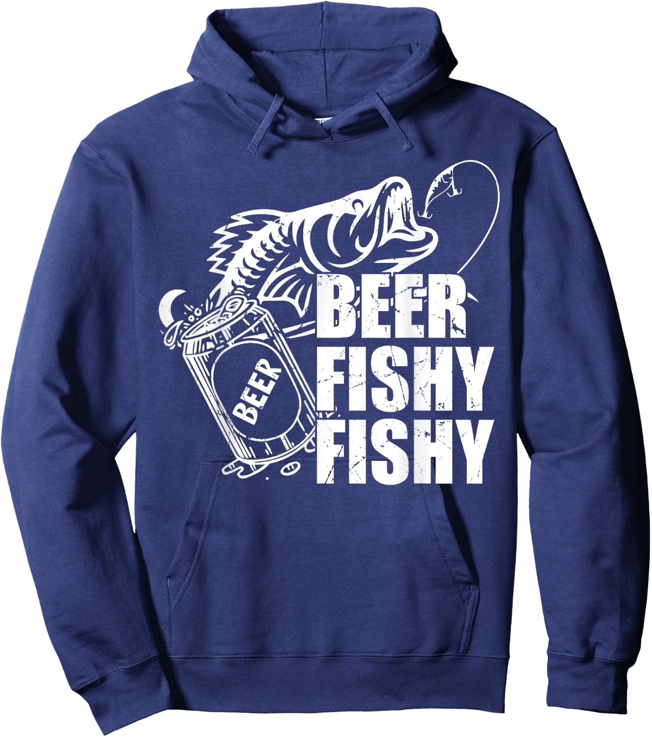 Beer Fishy Fishy Funny Fishing Drinking Birthday Gifts Hoodie - Hoodie | Navy