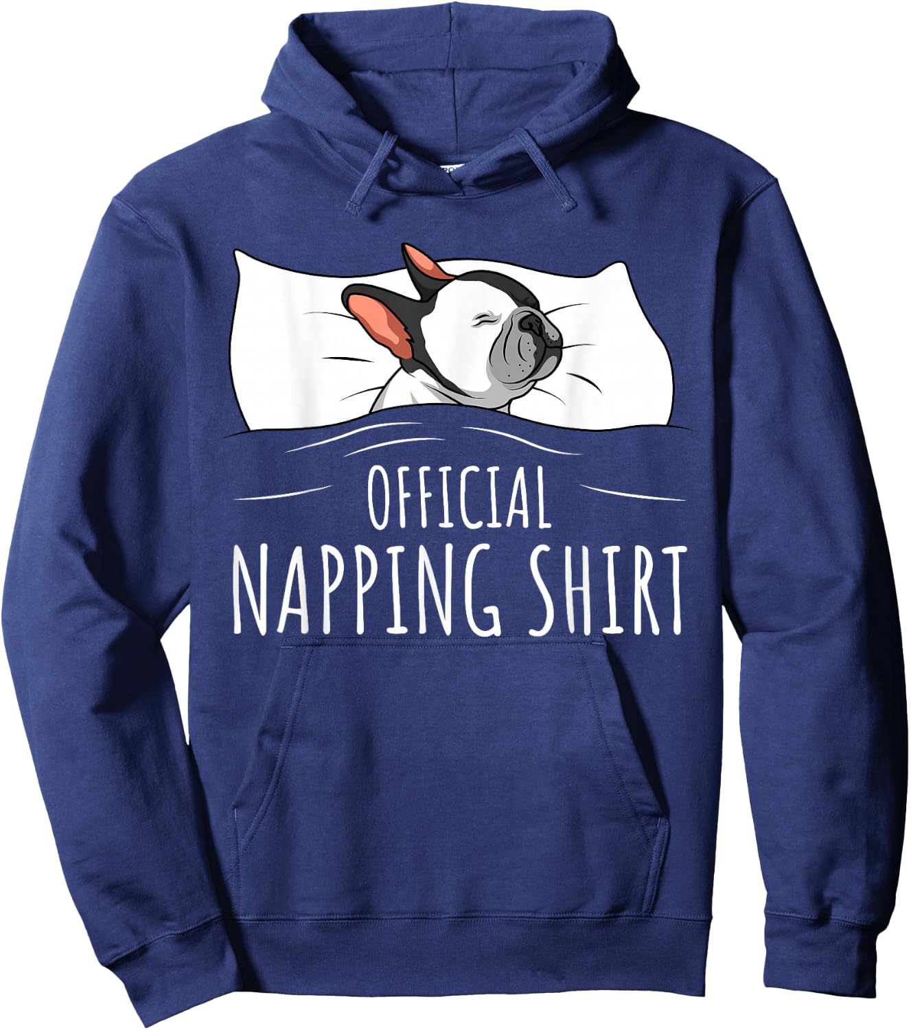 Sleeping French Bulldog Pyjamas Official Napping Women Girls Kids Hoodie - Hoodie | Navy