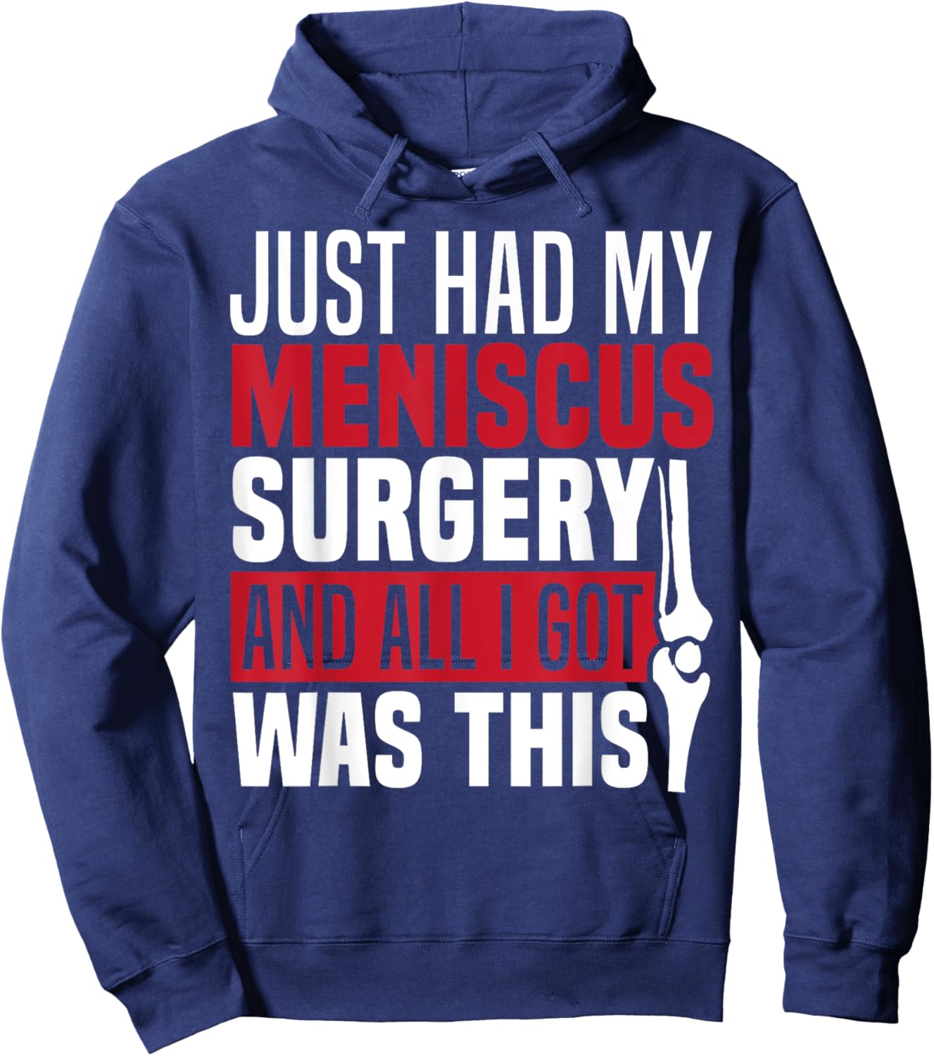 Meniscus Injury Recovery Meniscus Repair Meniscus Tear Hoodie - Hoodie | Navy