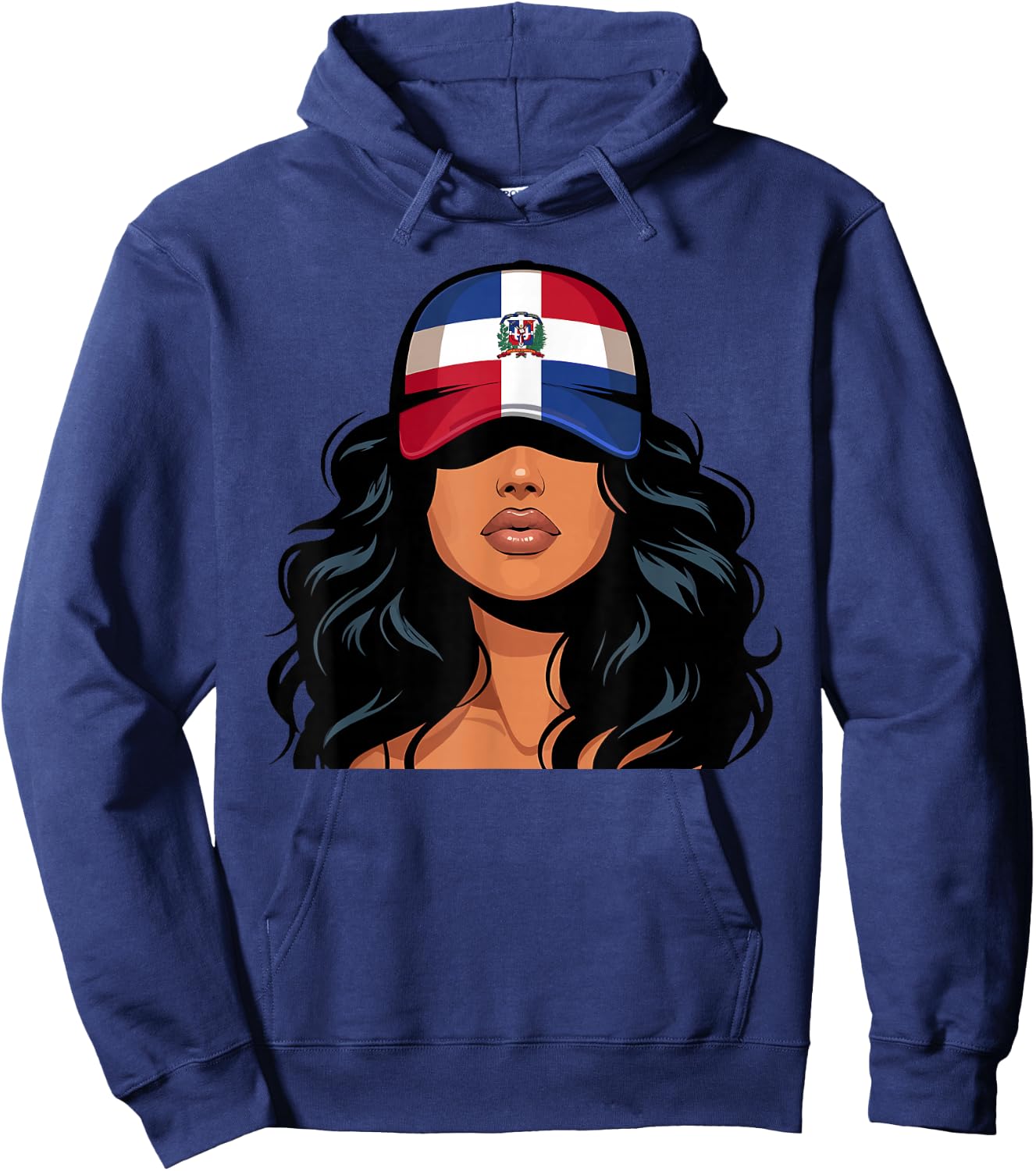 Dominican Girl Dominican Republic Flag Proud Dominicana Hoodie - Hoodie | Navy