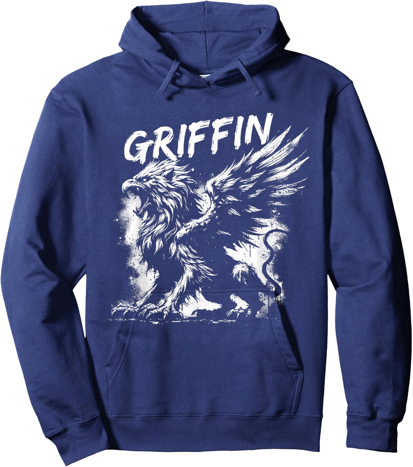 Griffin - Vintage Mythical Creature Griffin Lover Hoodie - Hoodie | Navy