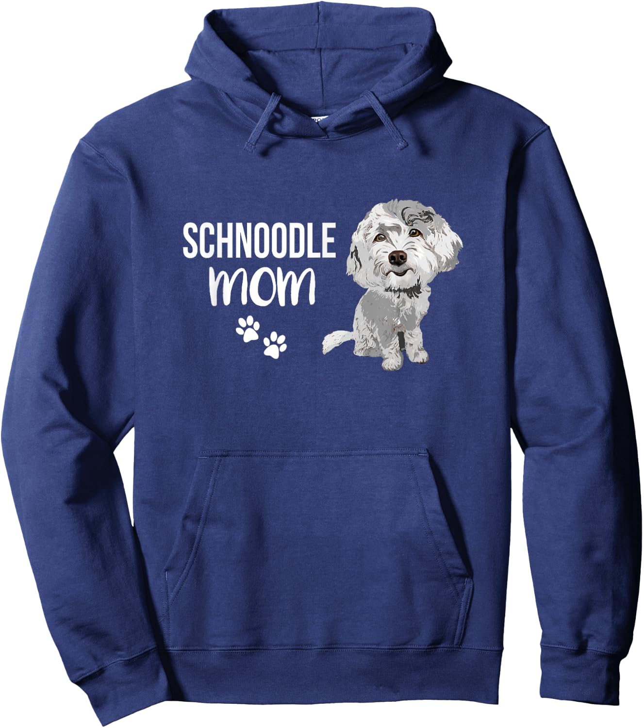Schnoodle Mom Design Funny Cute Dog Schnauzer Poodle Mix Men Women Kids Hoodie - Hoodie | Navy