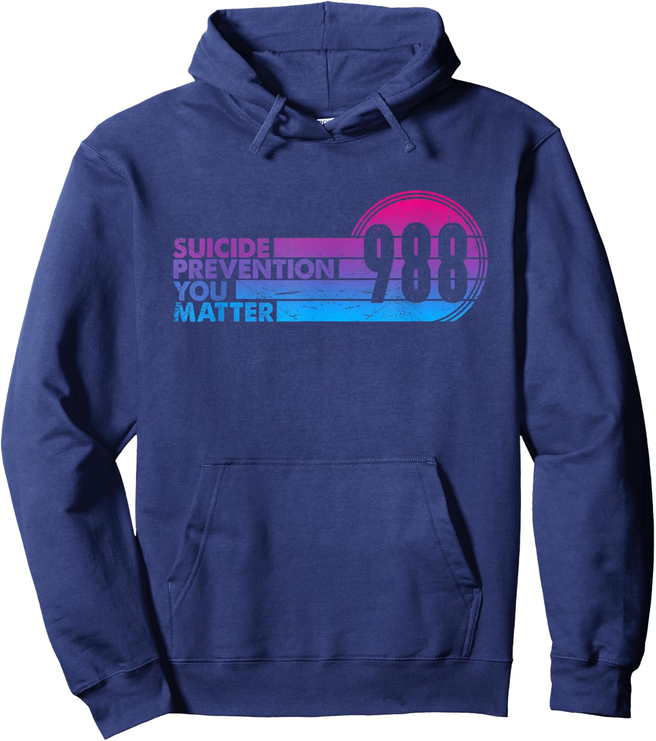 988 Shirt Suicide Prevention Lifeline 988 Awareness 988 Hoodie - Hoodie | Navy