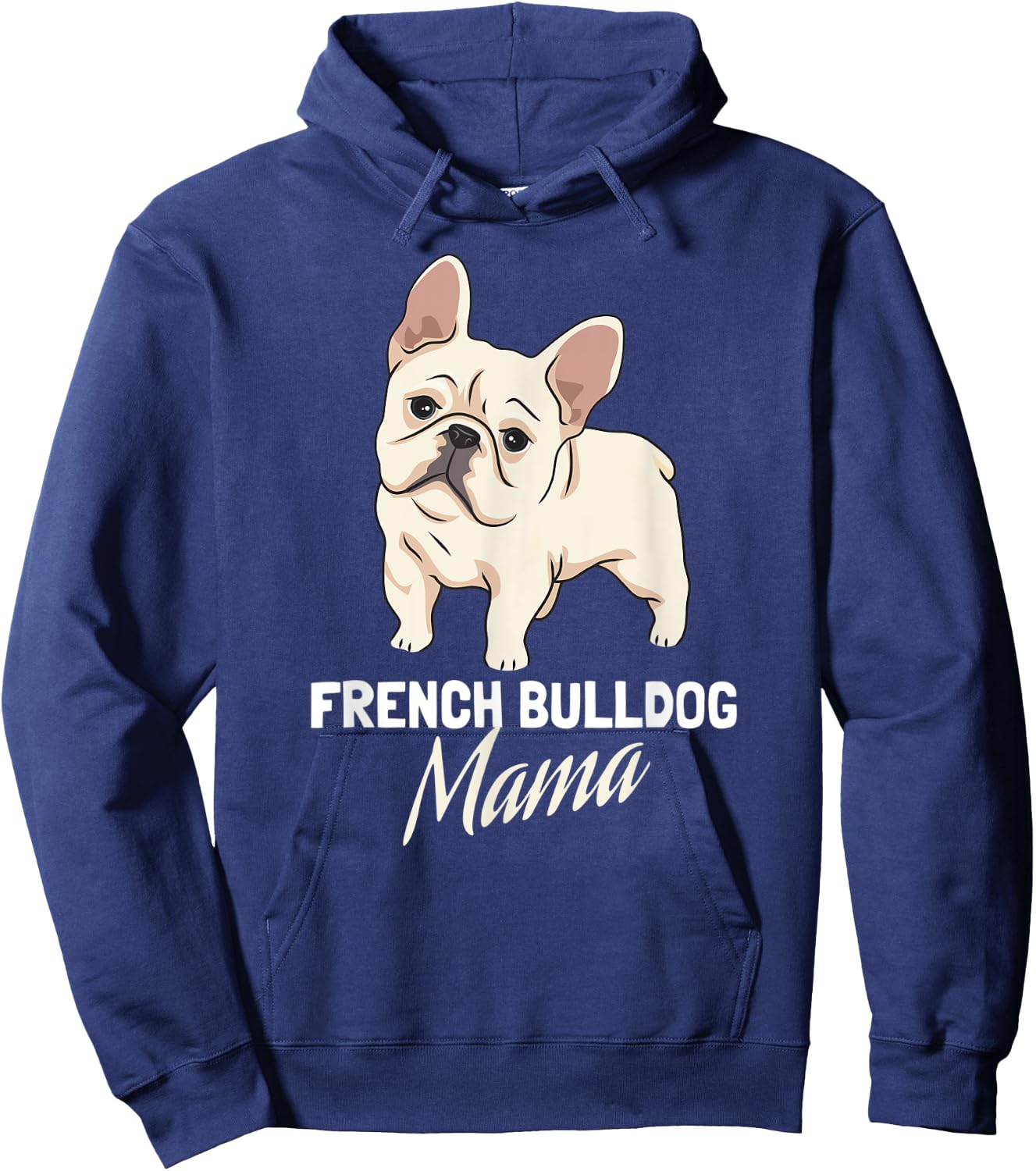 Frenchie Mom, Cute French Bulldog Mama Hoodie - Hoodie | Navy