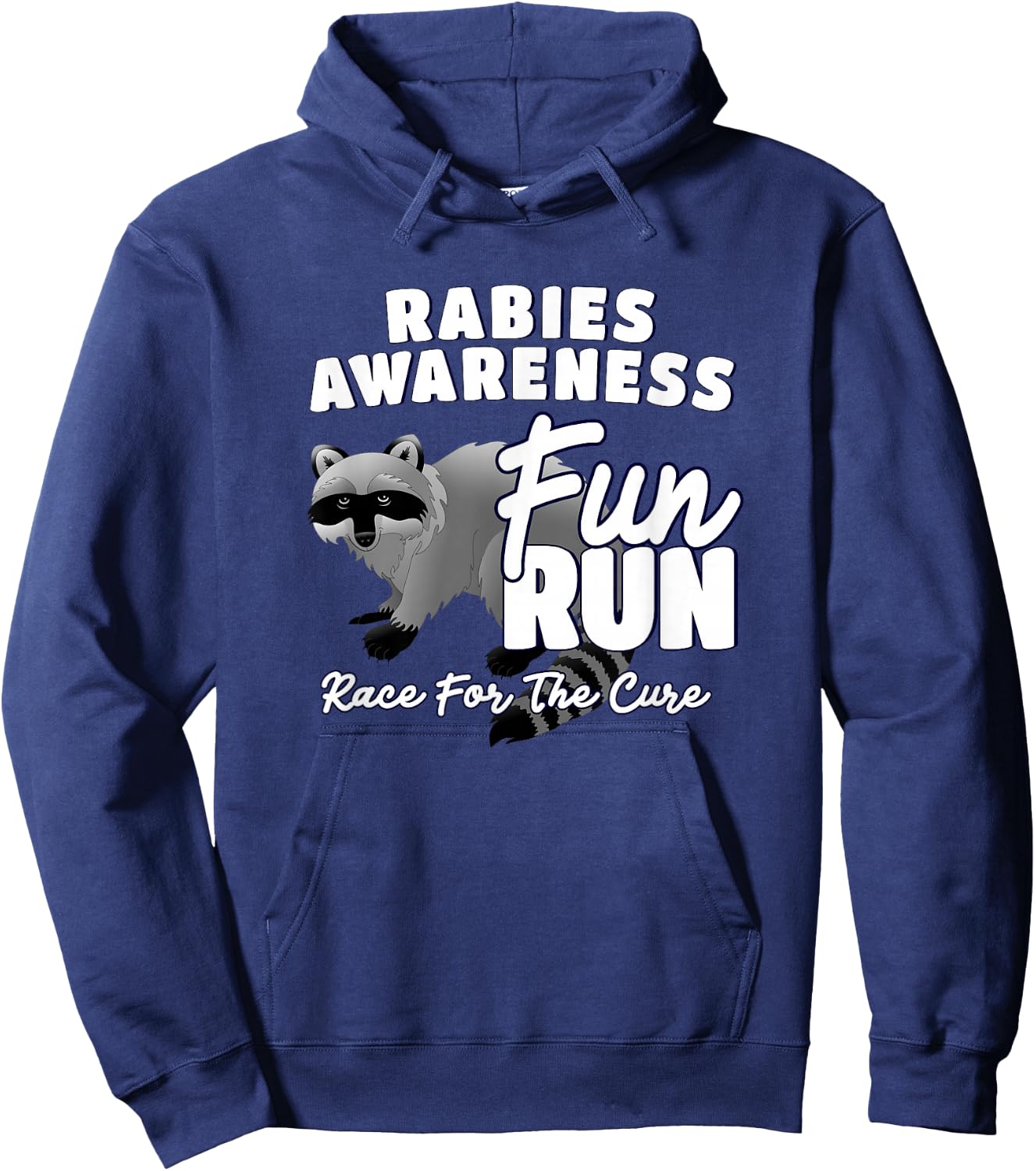 Rabies Awareness Fun Run Funny Short Distance Runner Hoodie - Hoodie | Navy
