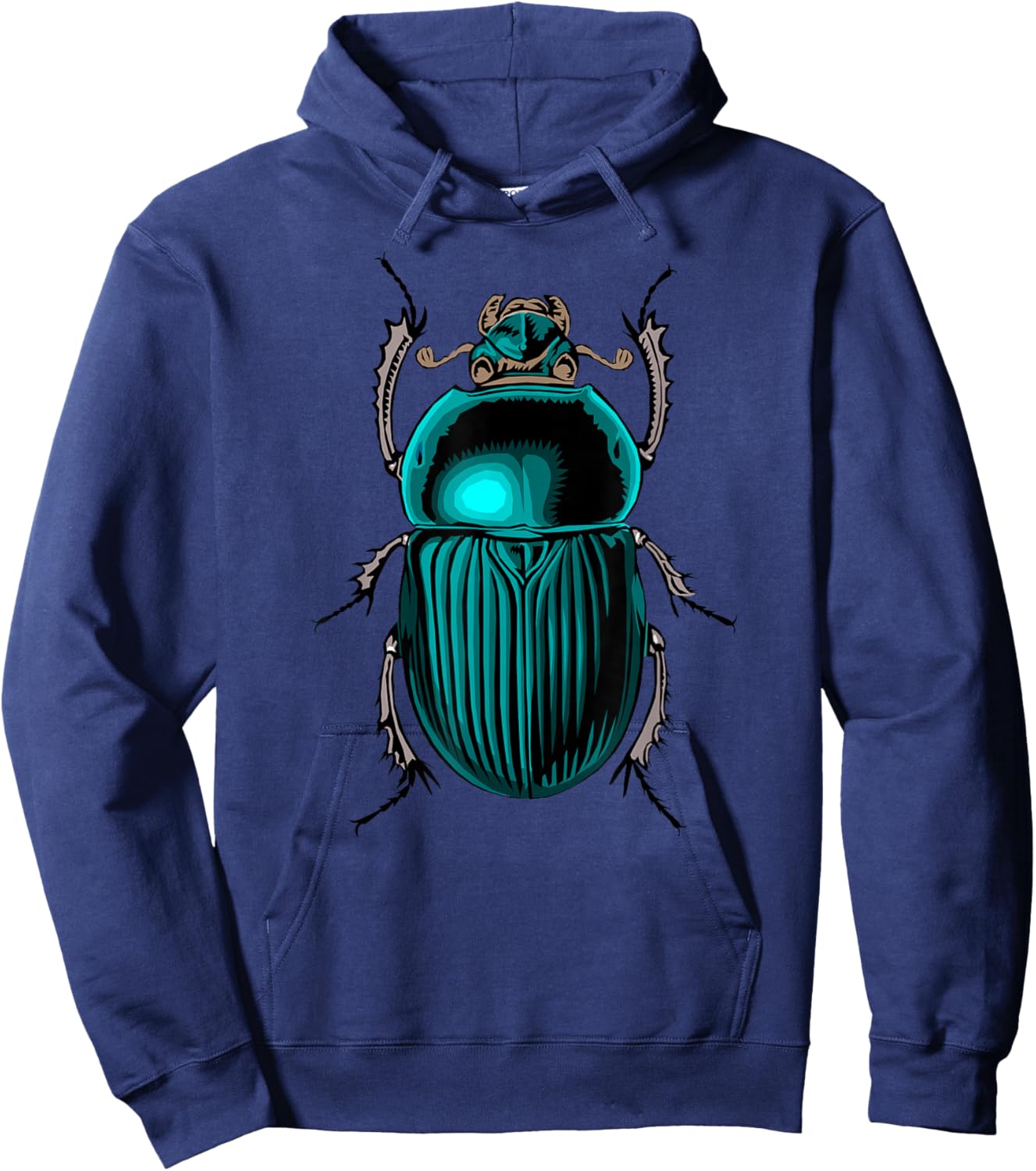 Scarab Beetle Shiny Blue Green Beetle Shirt Hoodie - Hoodie | Navy