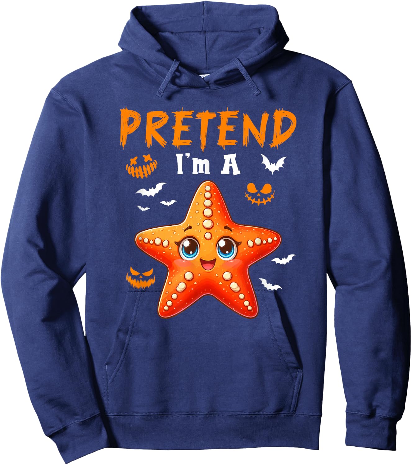 Pretend I'm A Starfish Halloween Costume Sea Animal Lover Hoodie - Hoodie | Navy