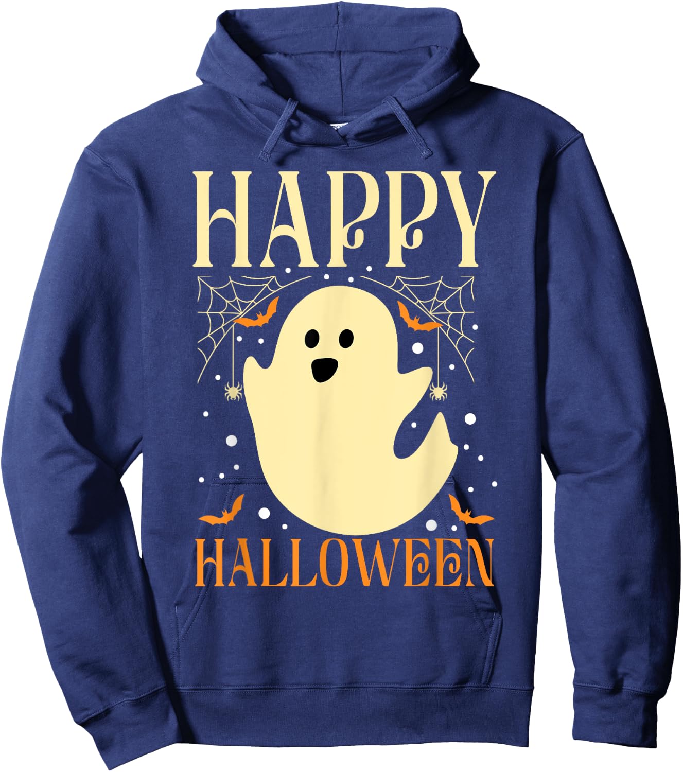 Happy Halloween Ghost Cute Spooky Boo Adults Kids Hoodie - Hoodie | Navy
