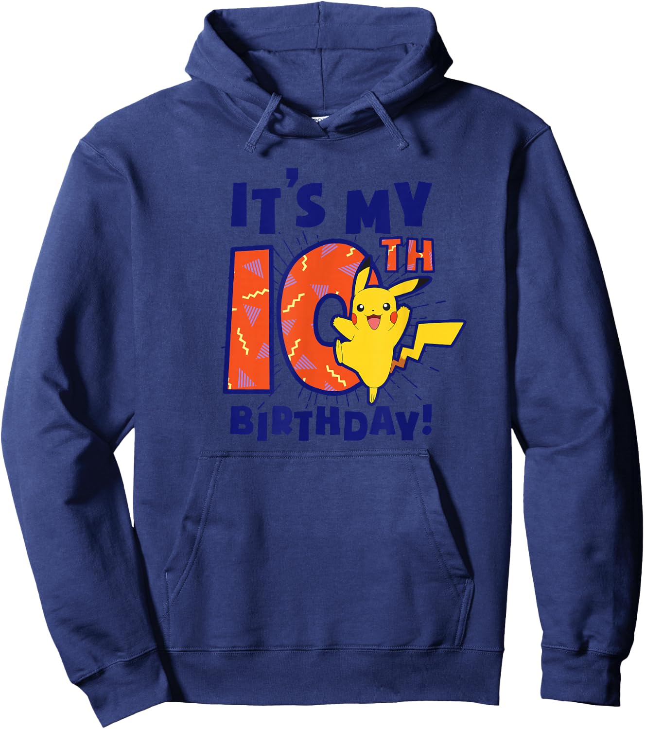 Pokémon Pikachu It's My 10th Birthday Awesome Celebration Hoodie - Hoodie | Navy