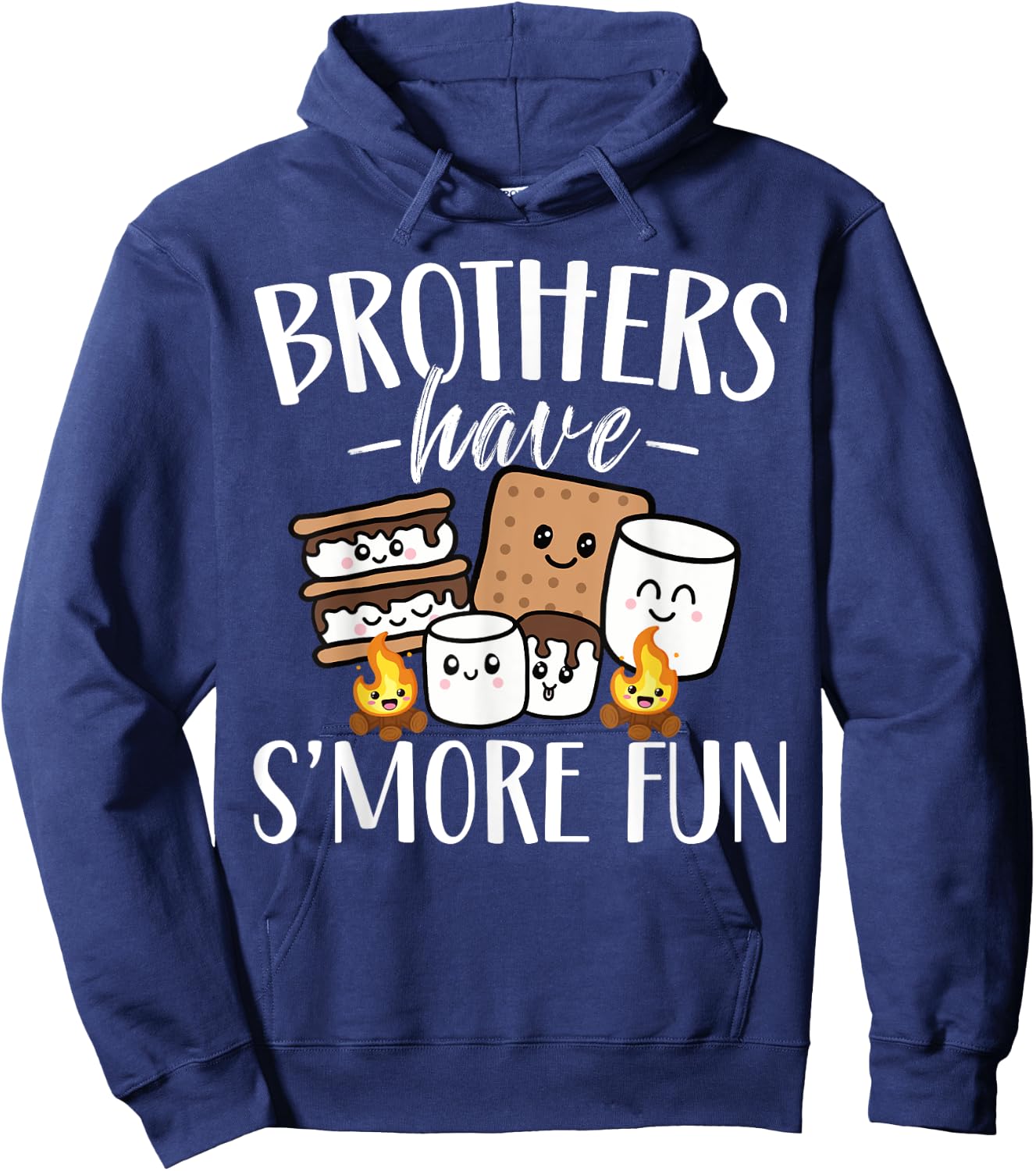 Brothers Have Smore Fun Funny Kawaii Smores Camping kids Hoodie - Hoodie | Navy