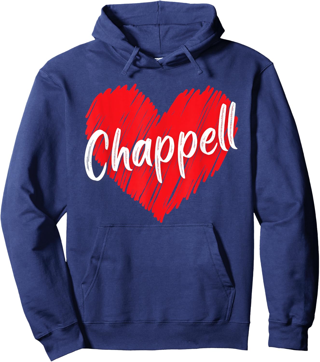 Chappell Personalized Name I Love Chappell Heart Vintage Hoodie - Hoodie | Navy