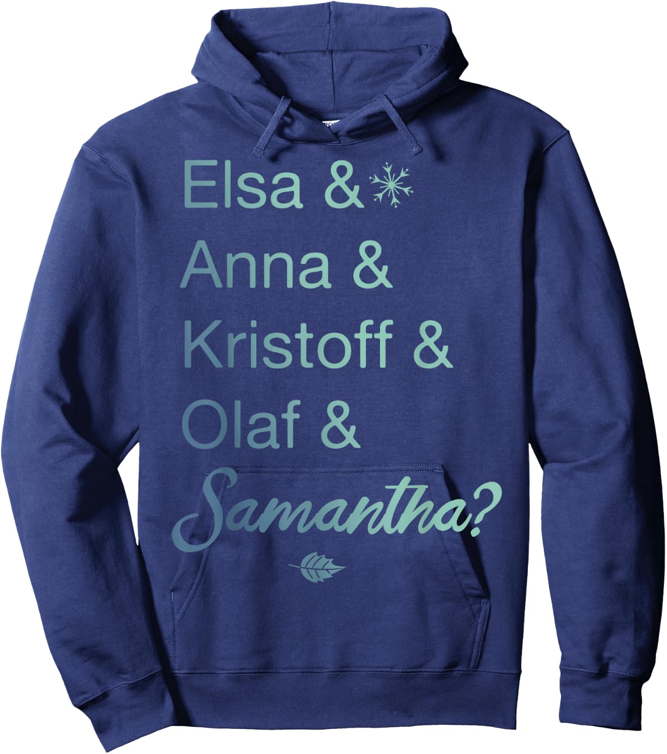 Disney Frozen 2 Character Name Stack & Samantha Hoodie - Hoodie | Navy