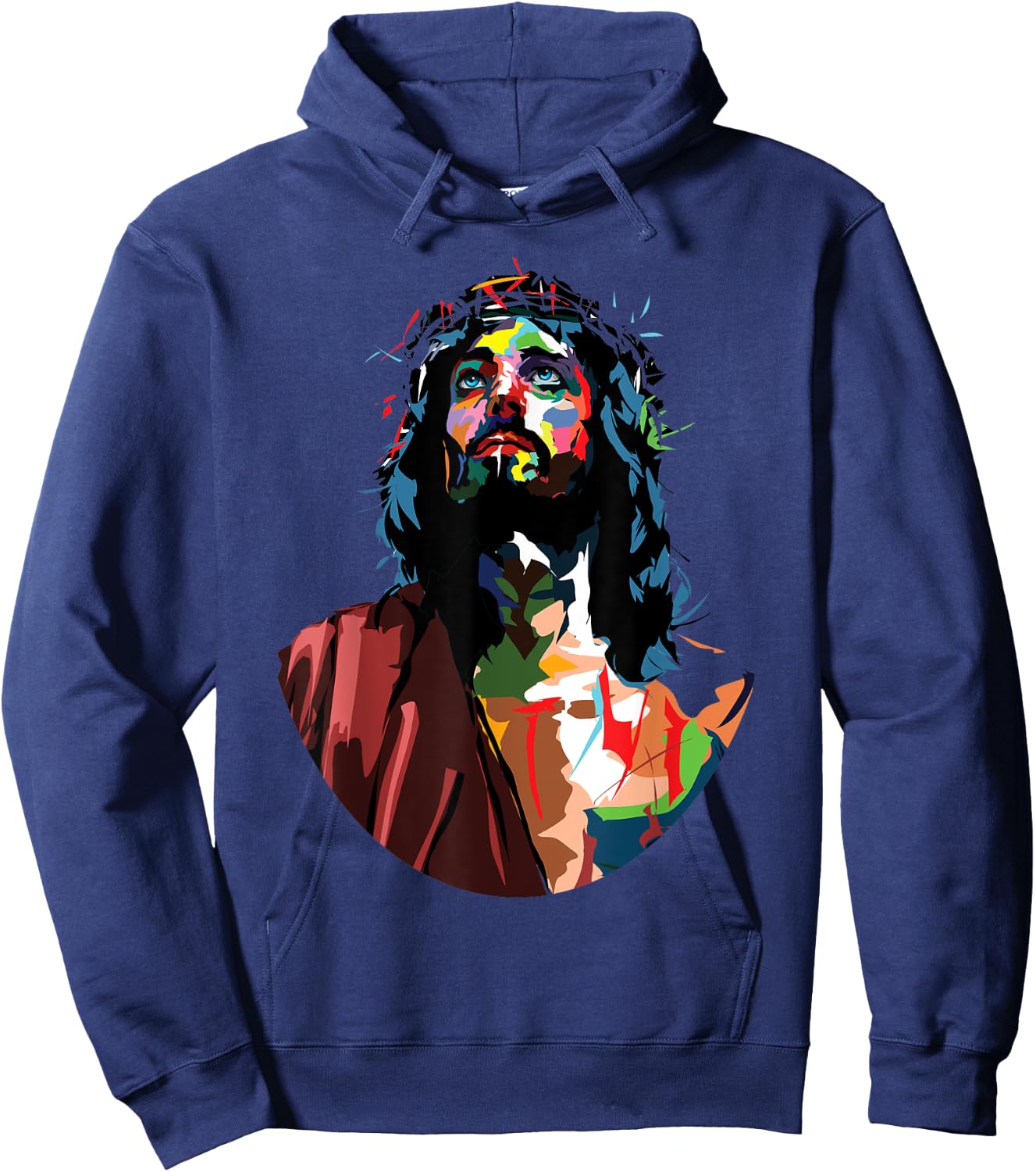 Vintage Got King Jesus Christ Sweet Face Image Hoodie - Hoodie | Navy