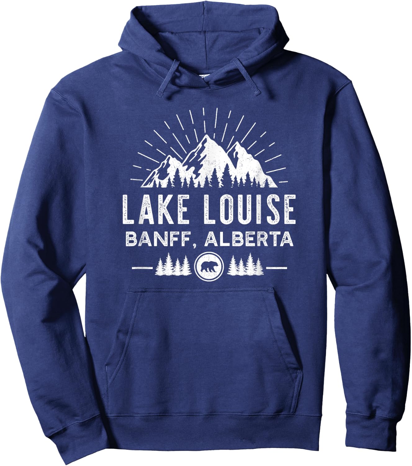 Lake Louise California - Mountain Hiking Canoeing Hoodie - Hoodie | Navy