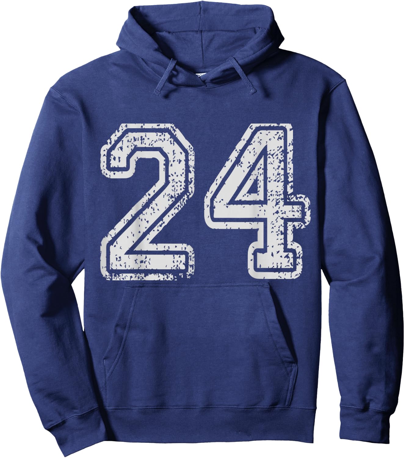 Team Jersey Uniforms Number 24 School Sports 24th Birthday Hoodie - Hoodie | Navy