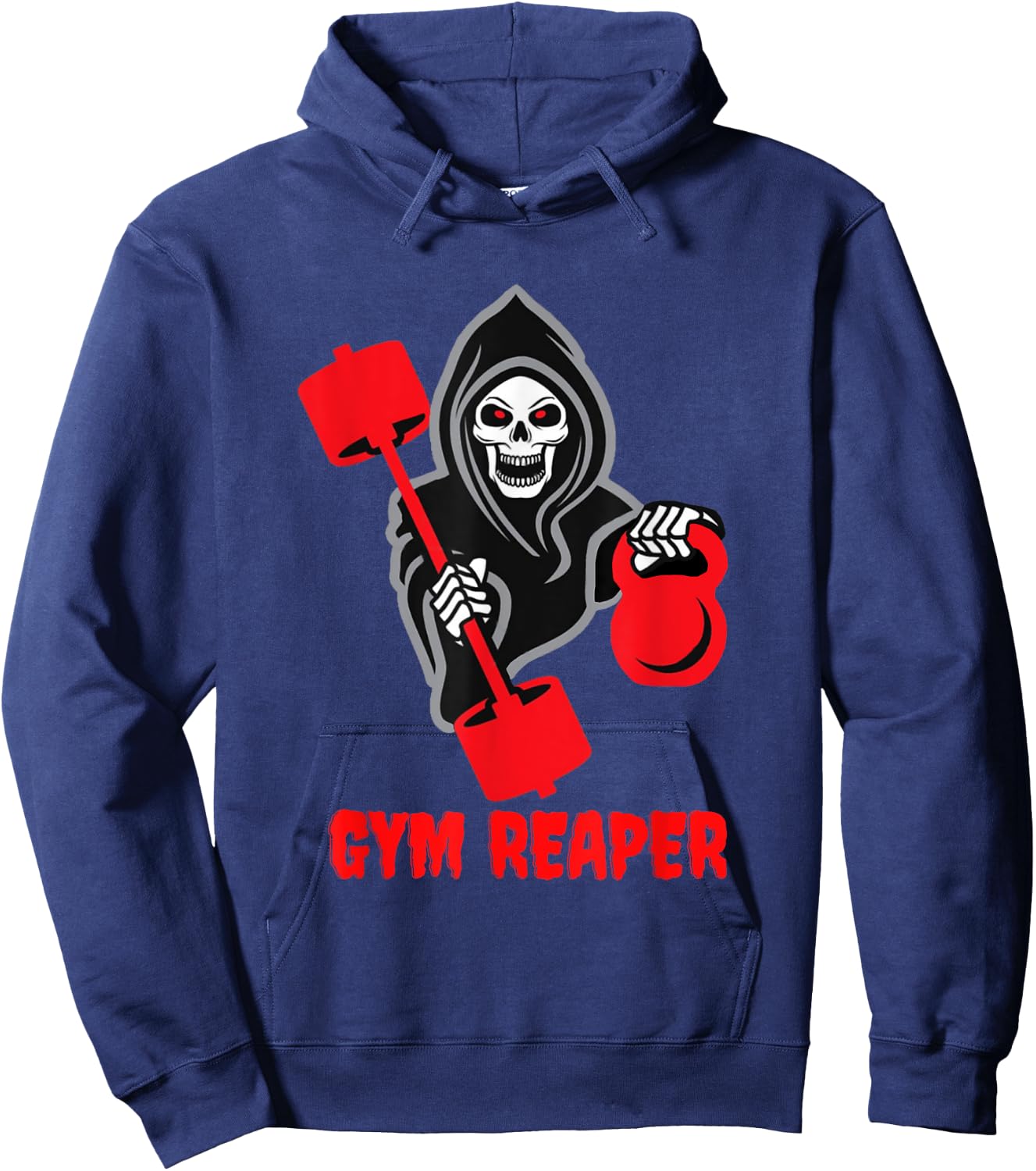 Gym Reaper Funny Halloween Workout Hoodie - Hoodie | Navy