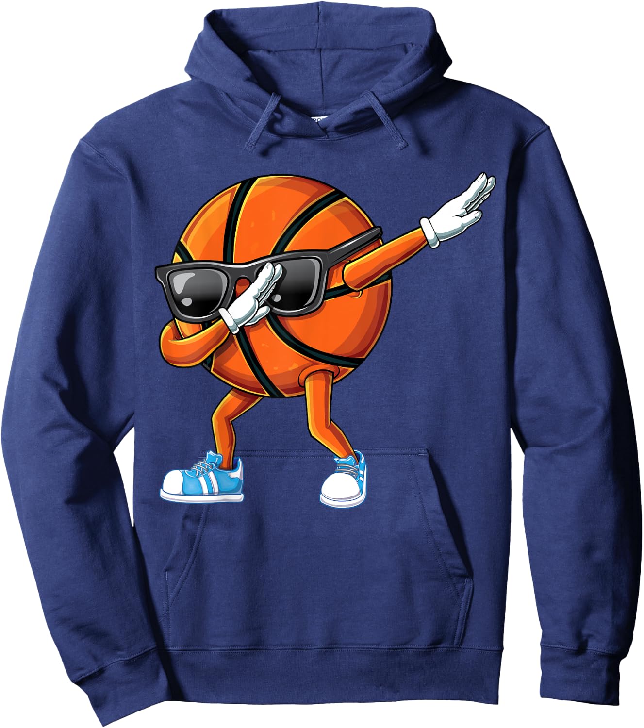 3fie Dabbing Basketball Sunglasses Ball Graphic Funny Dab Hoodie - Hoodie | Navy