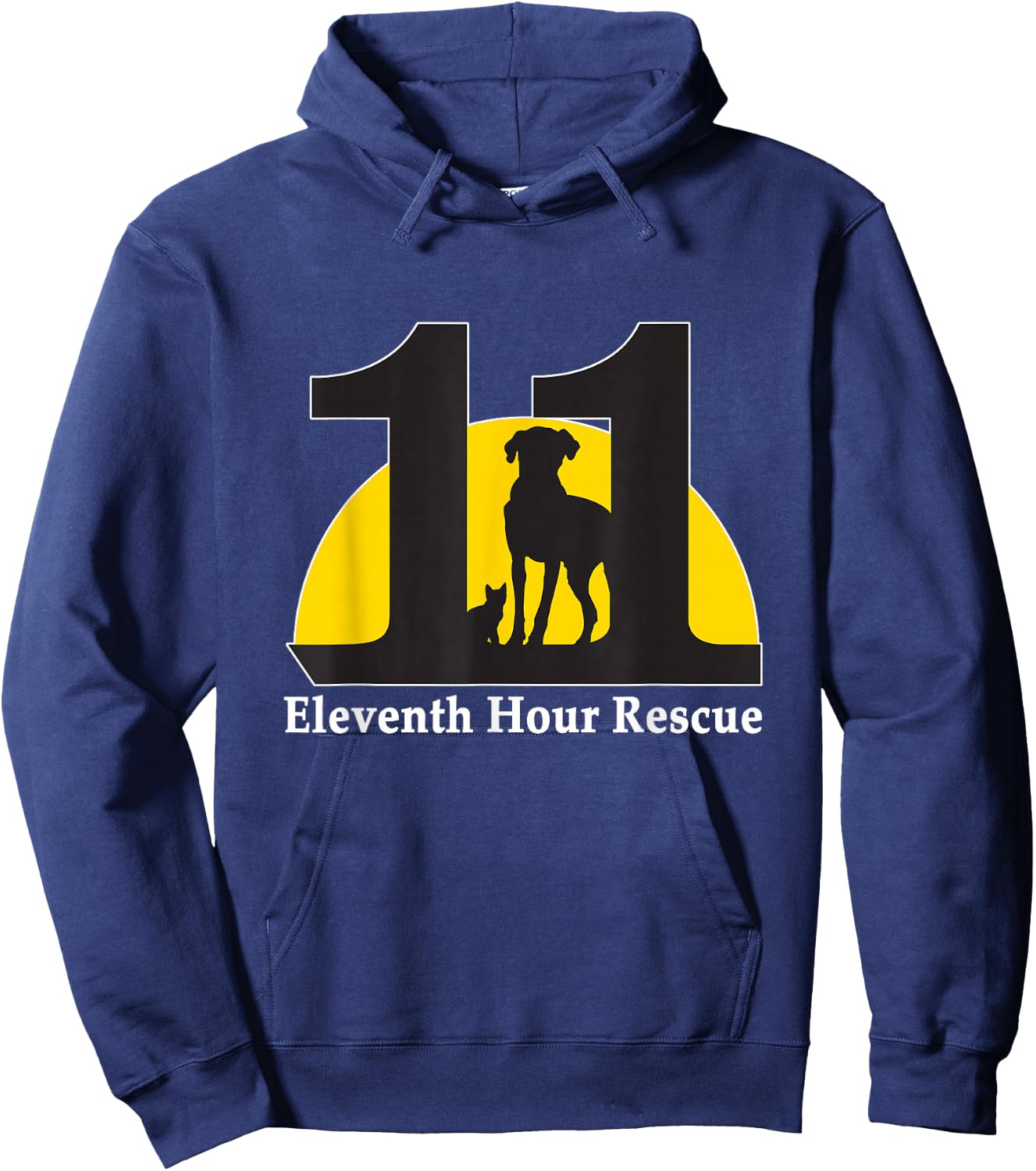 Eleventh Hour Rescue Logo large Hoodie - Hoodie | Navy
