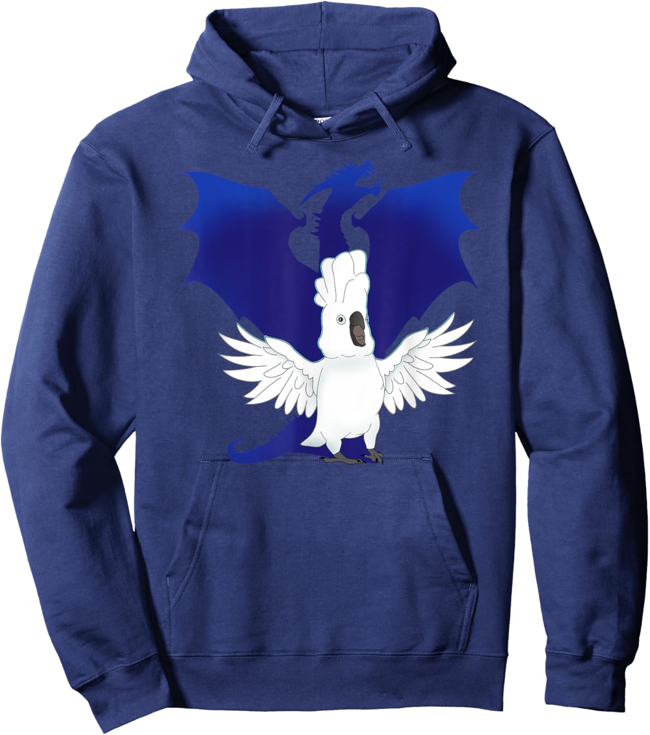 Dragon shadow Umbrella Cockatoo Birb Merch Kawaii Parrot Hoodie - Hoodie | Navy