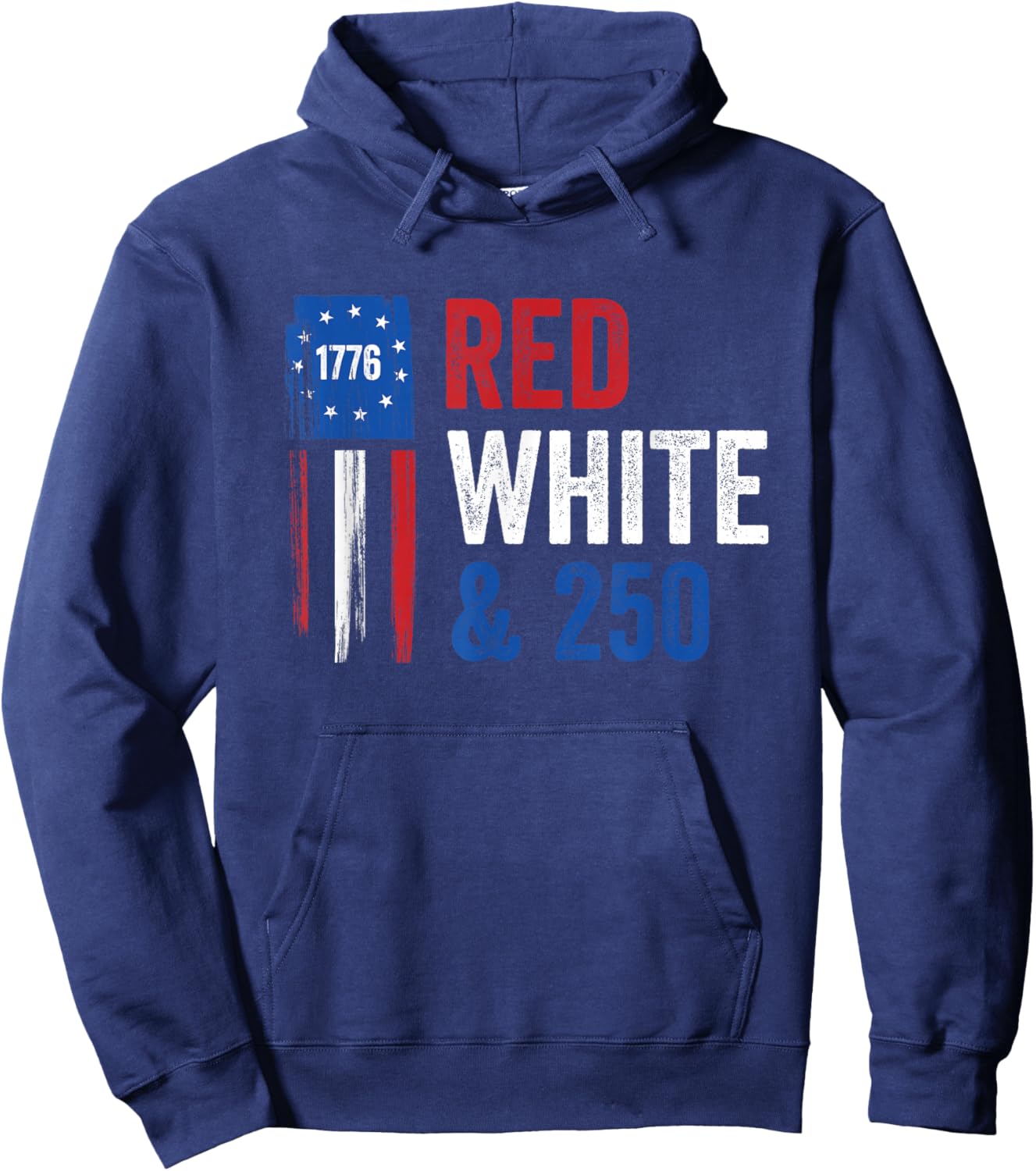 USA 250th Year America Anniversary 4th of July Hoodie - Hoodie | Navy