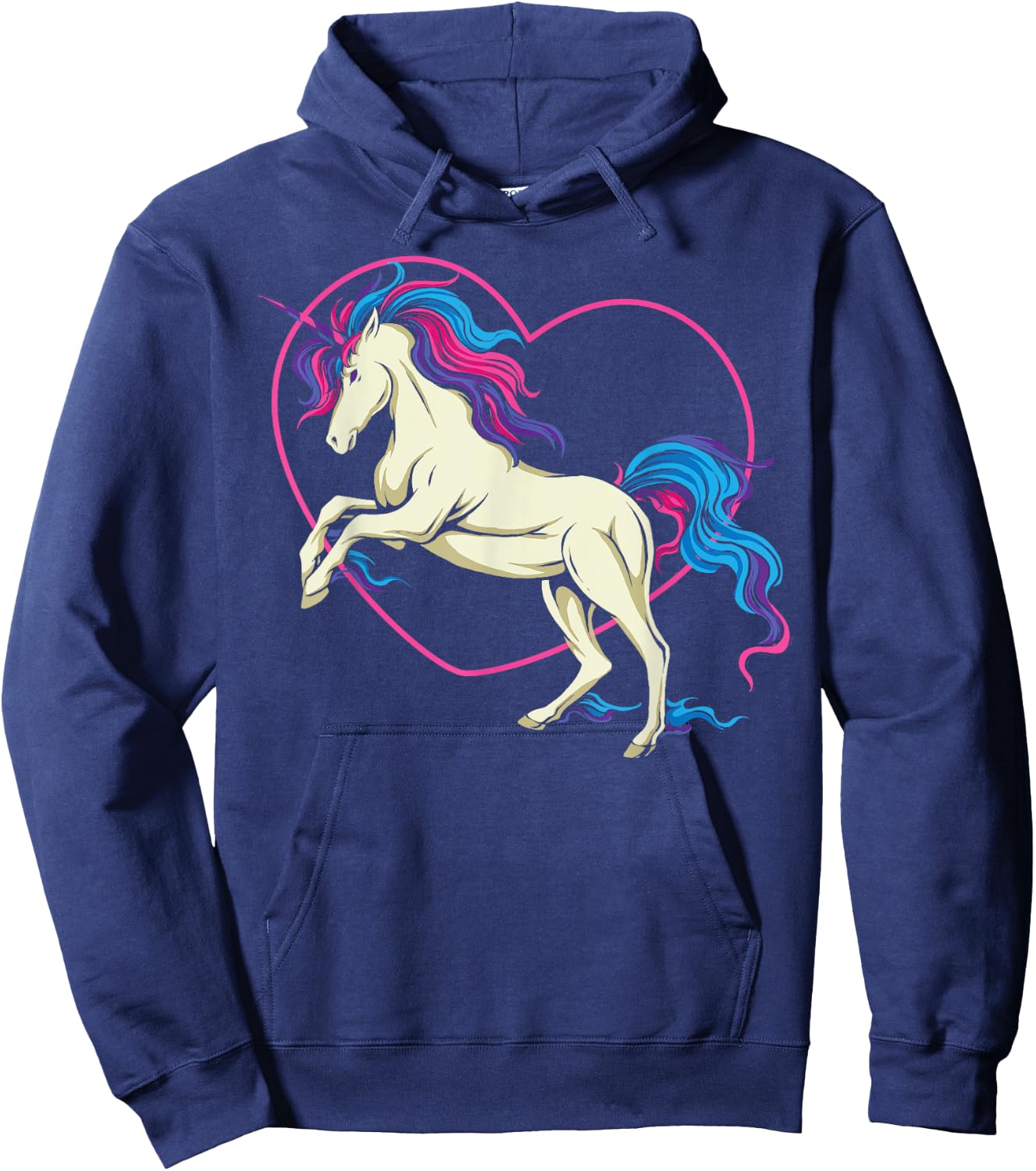 Bisexual Bi Pride Flag Unicorn Hoodie - Hoodie | Navy