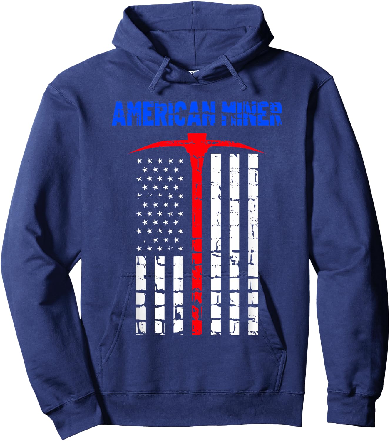 Gold Miner Proud American Miner Coal Gold Lovers Funny Gift Hoodie - Hoodie | Navy