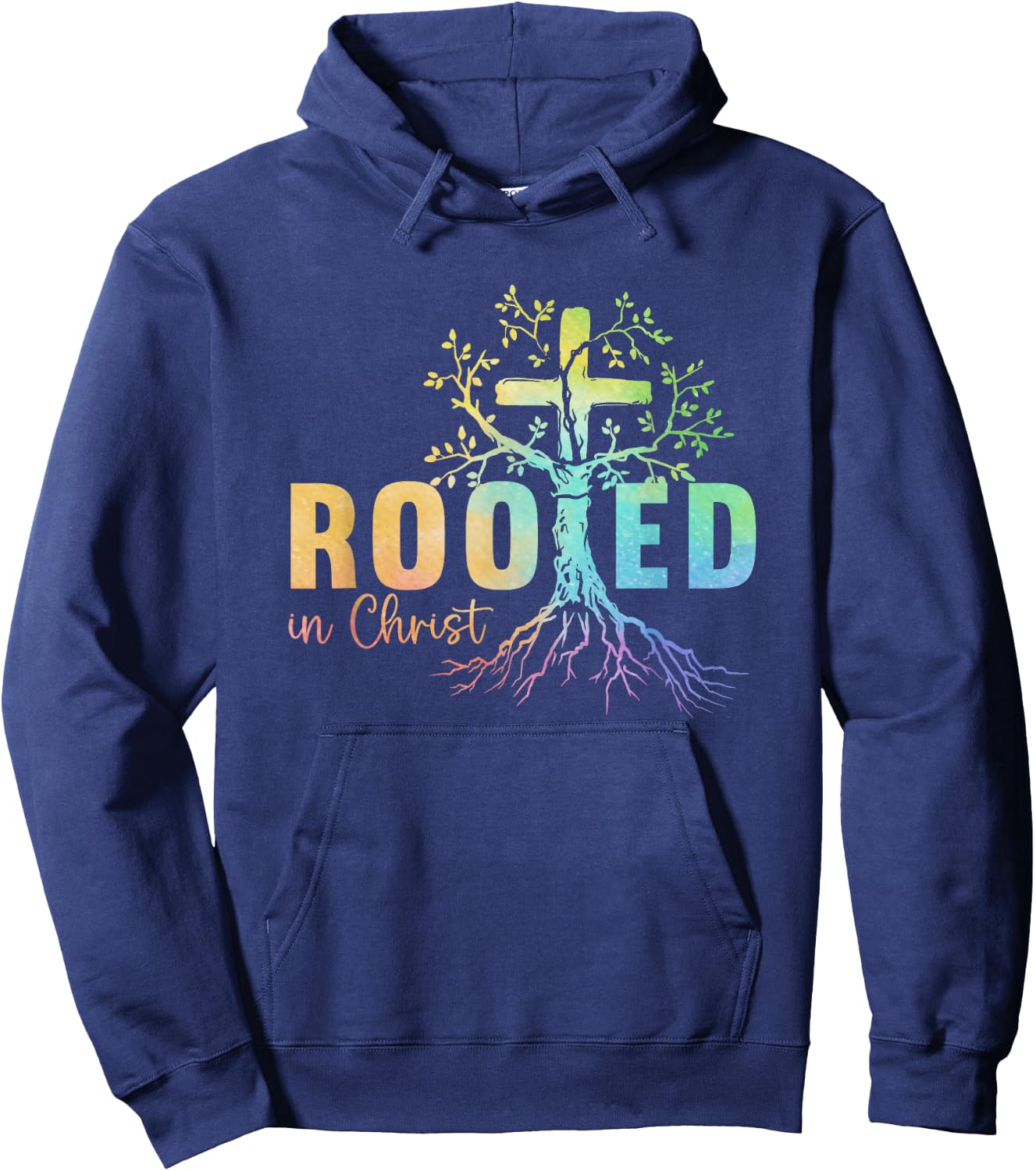 Faith Christian Jesus Lovers Men Women Rooted In Christ Hoodie - Hoodie | Navy