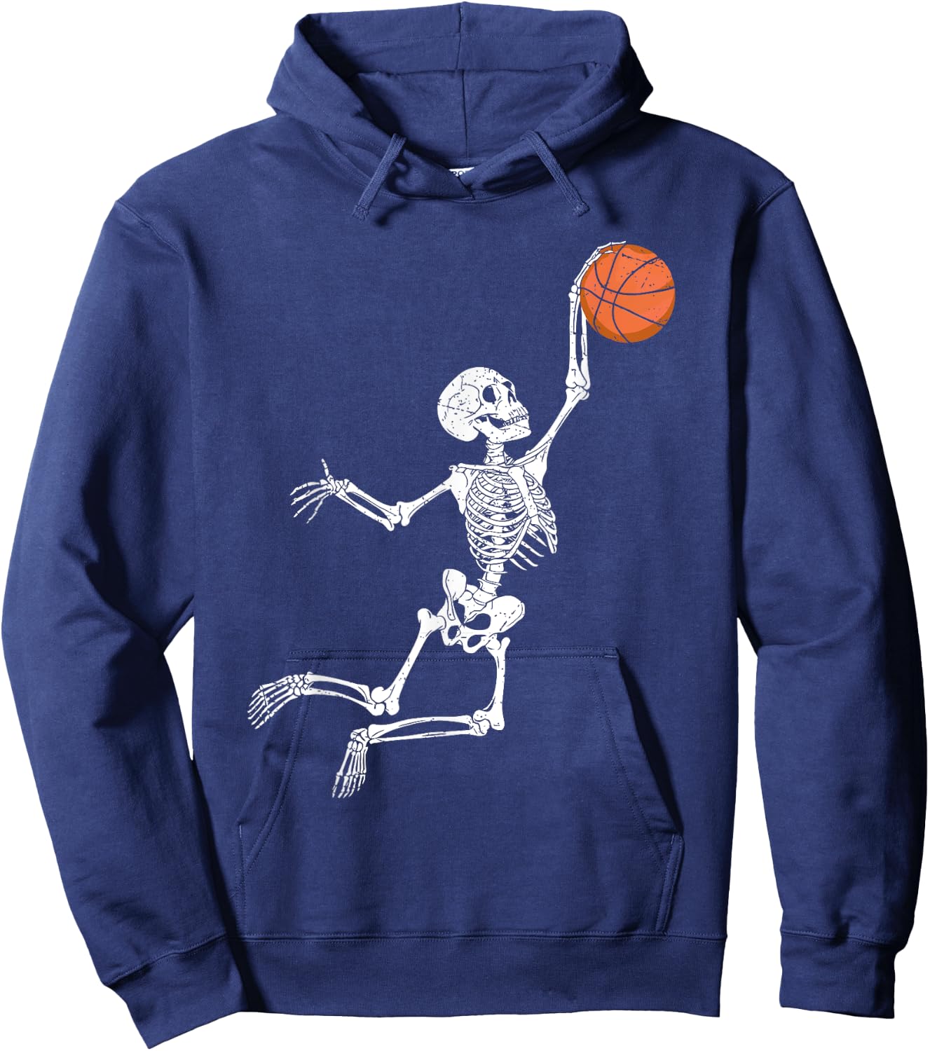 Basketball Skeleton Halloween Player Catcher Boys Kids Hoodie - Hoodie | Navy