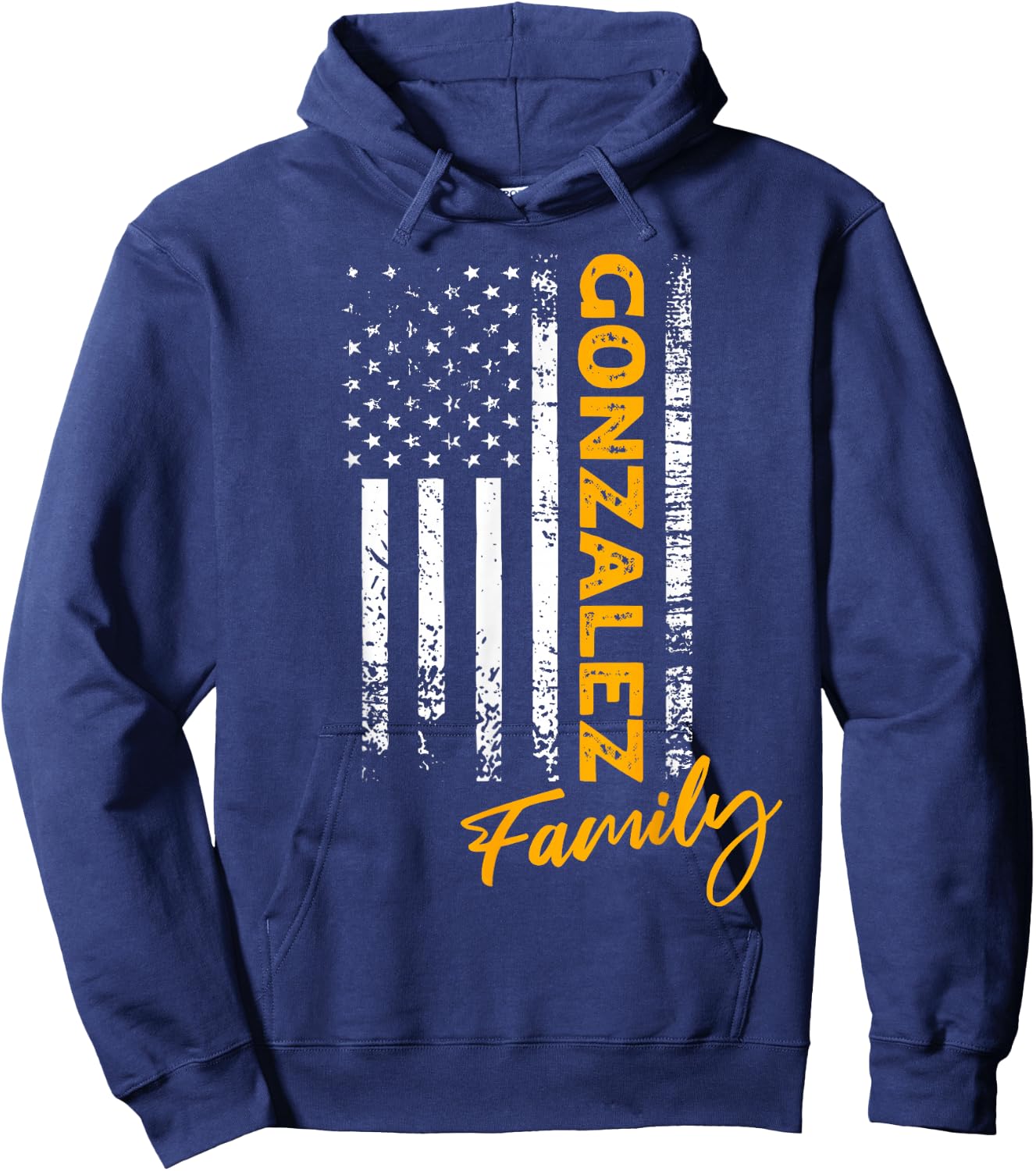 Gonzalez Surname American Gonzalez Last Name Gonzalez Hoodie - Hoodie | Navy