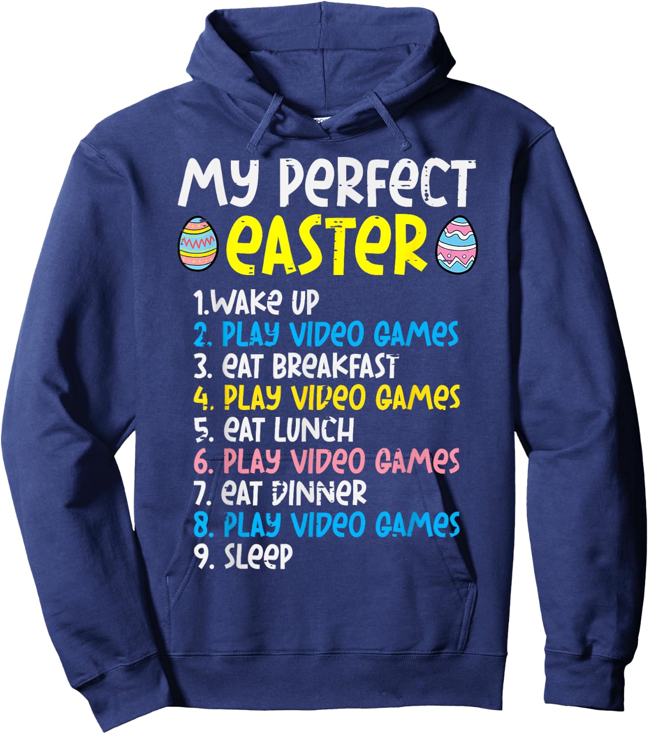 My Perfect Easter Play Video Gamer Funny Gamer Boys Kids Men Hoodie - Hoodie | Navy