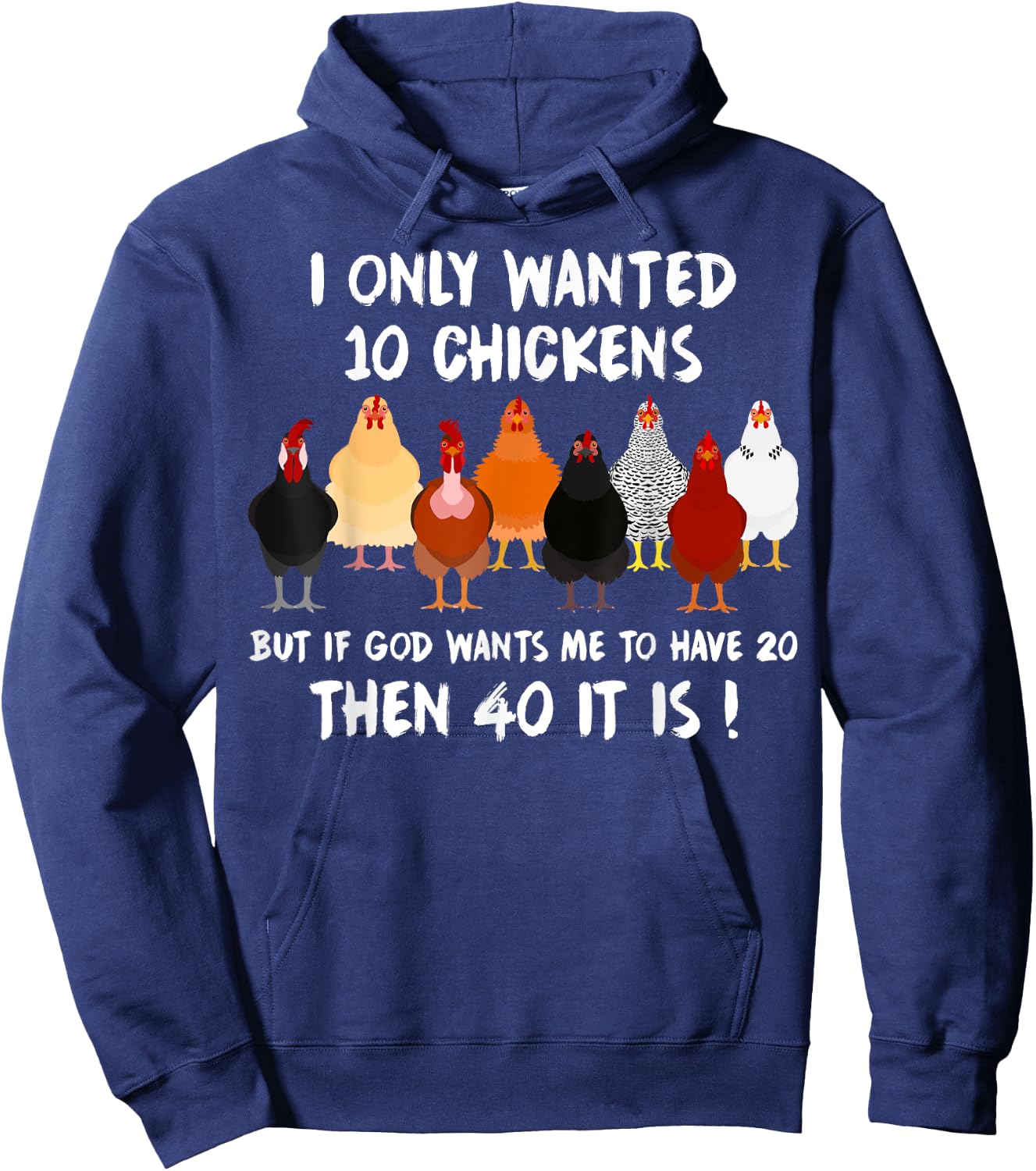 Funny Chicken Gifts Women Poultry Chickens Farmer Hoodie - Hoodie | Navy