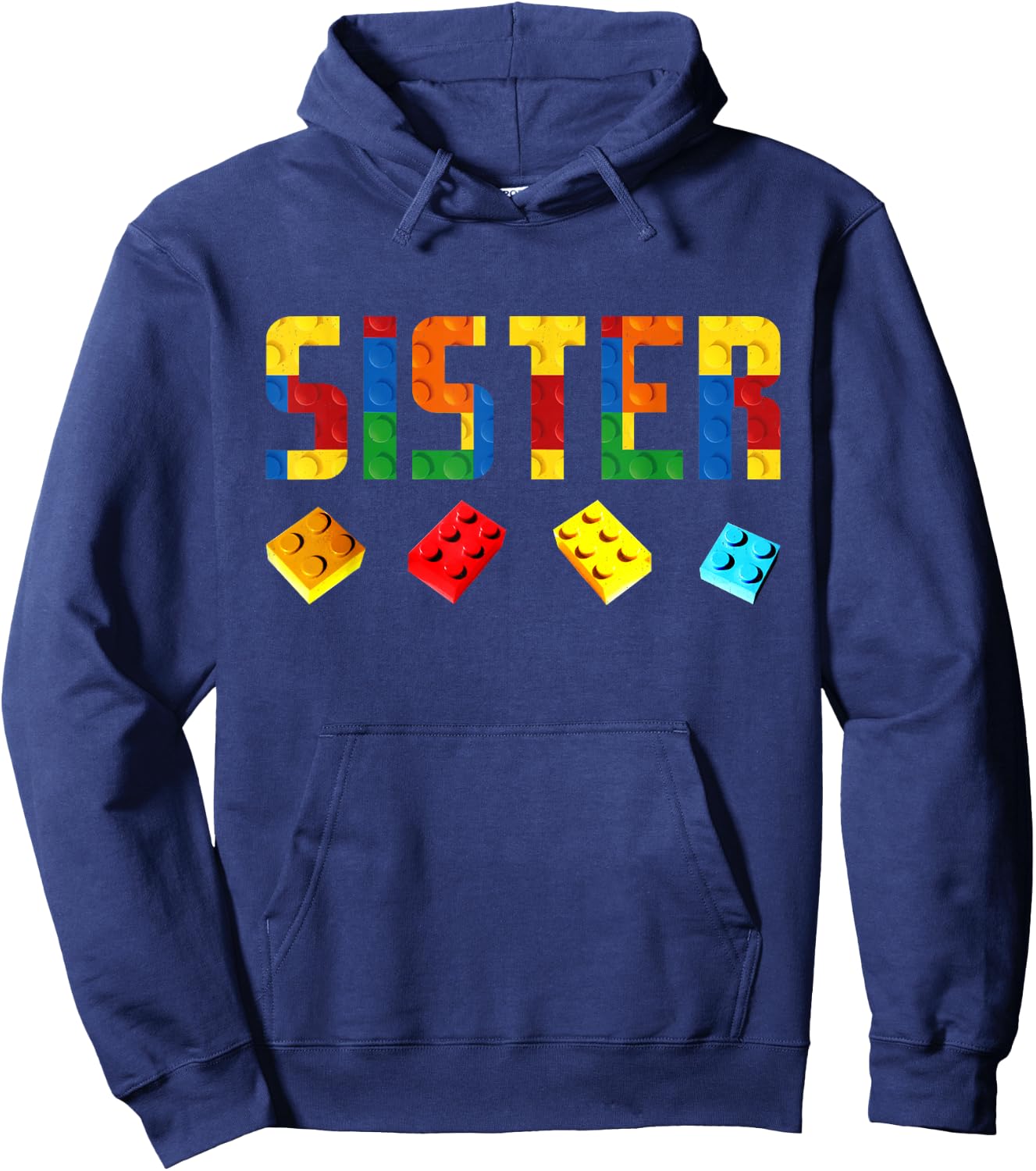 Sister Master Builder Building Blocks Birthday Family Girls Hoodie - Hoodie | Navy