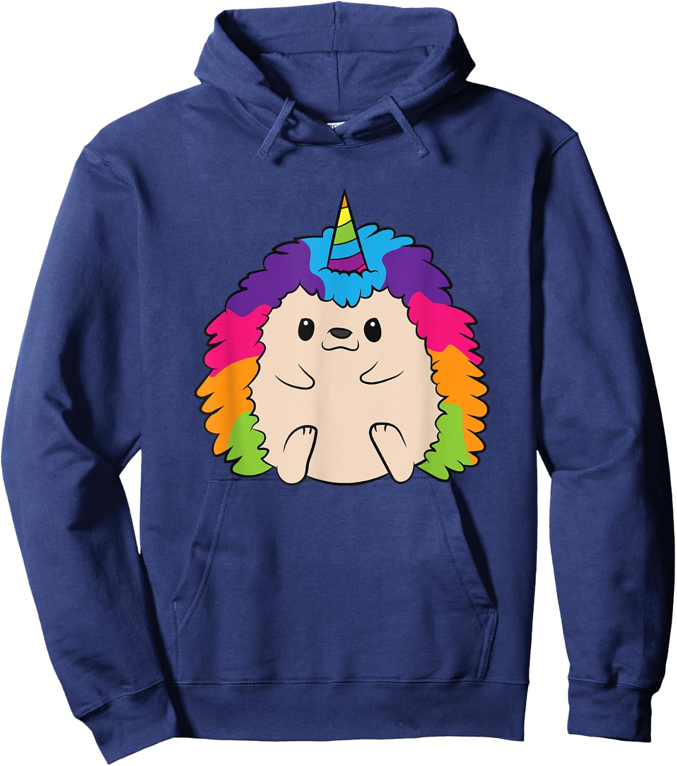 Hedgehog Unicorn Rainbow Hedgehog Hoodie - Hoodie | Navy