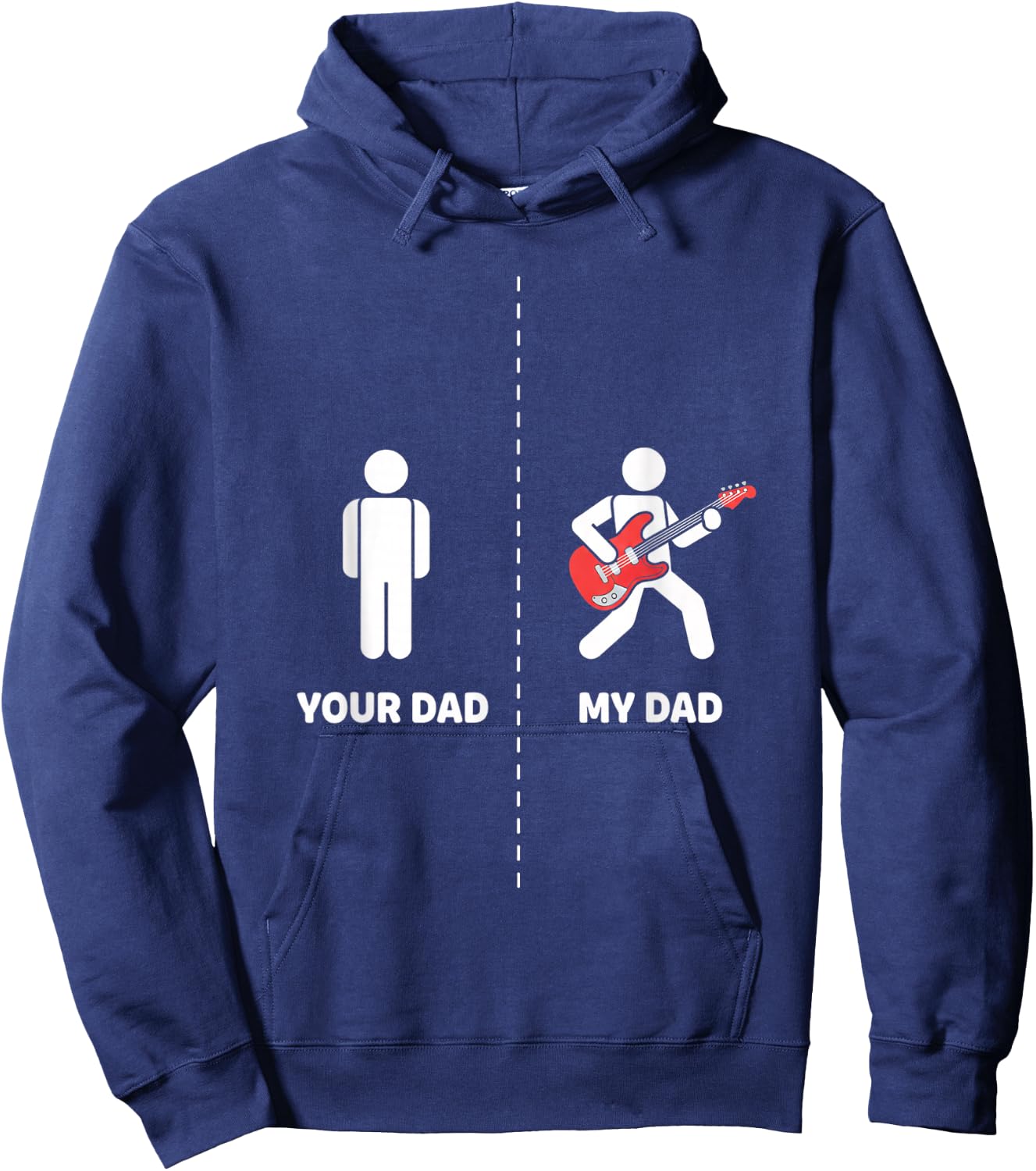 Dad Funny Your Dad My Dad Bass Guitar Musician Bass Player Hoodie - Hoodie | Navy