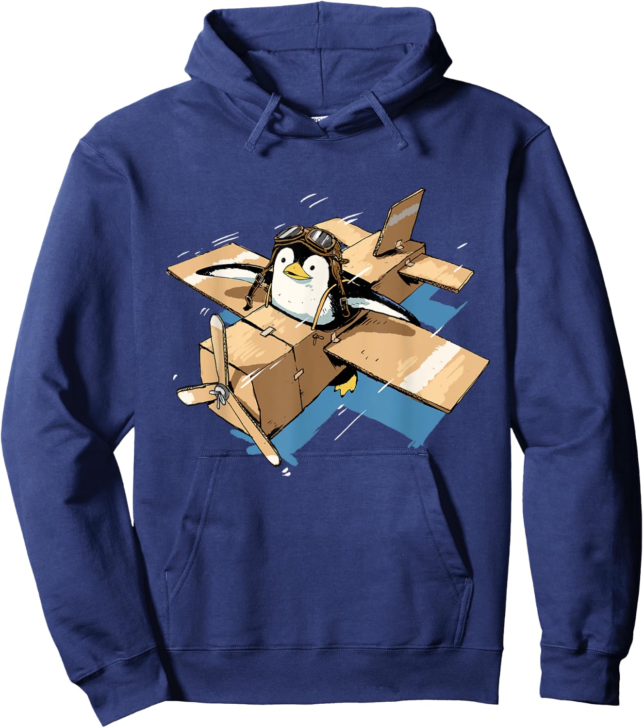 Flying Penguin Shirt Penguin Lover Penguin Airplane Pilot Hoodie - Hoodie | Navy