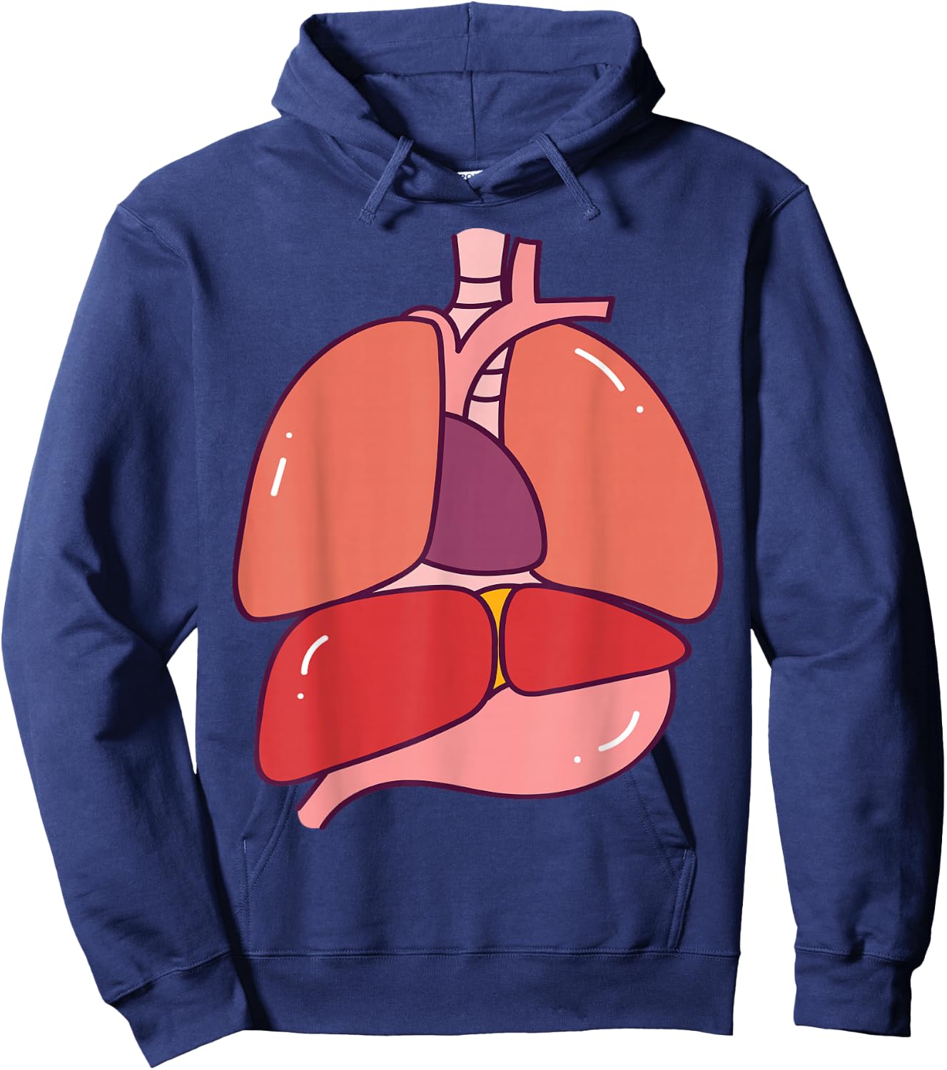 Human Body Anatomy: Illustrated Internal Organs Halloween Hoodie - Hoodie | Navy