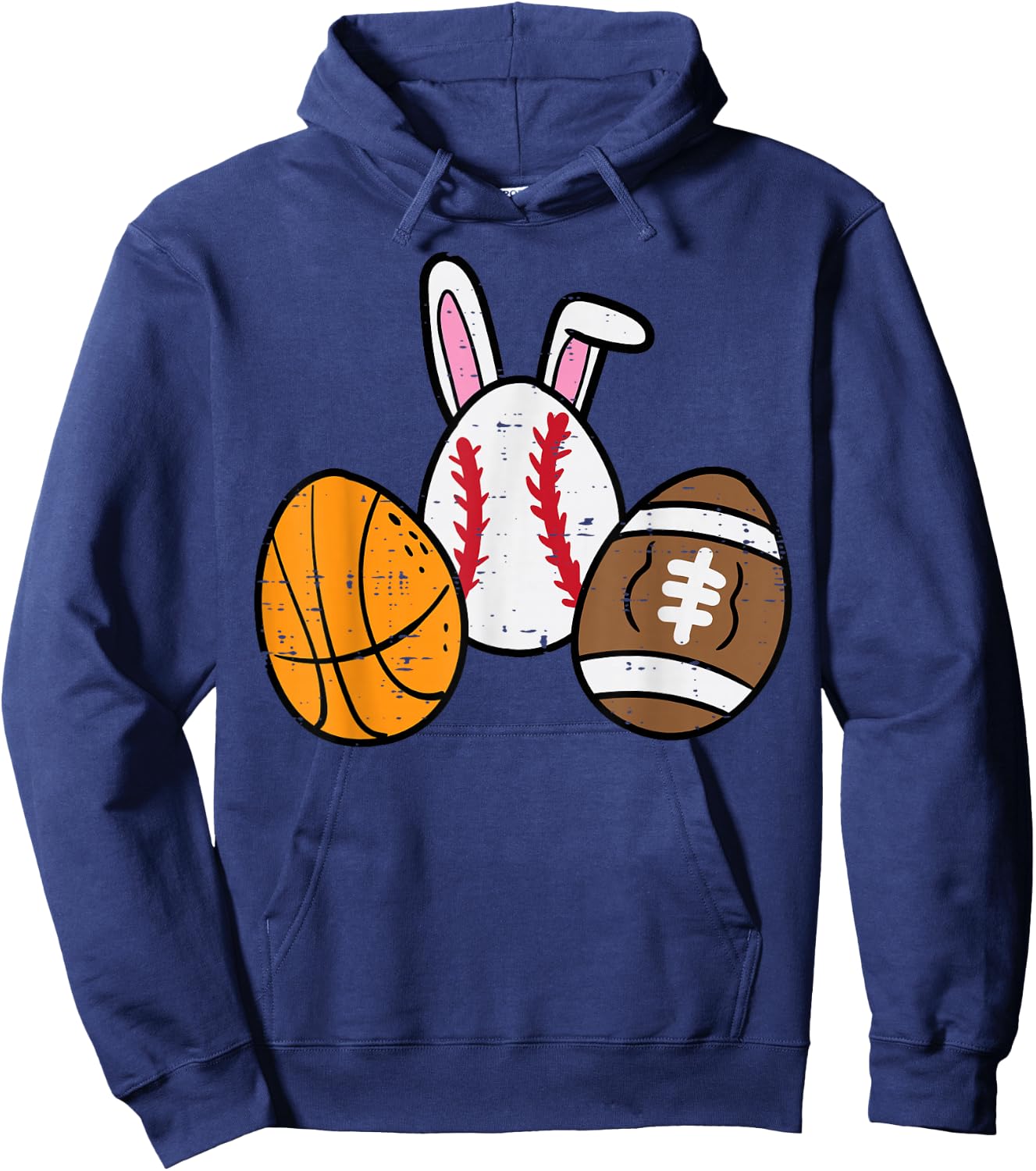 Easter Balls Basketball Baseball Football Boys Kid Men Women Hoodie - Hoodie | Navy