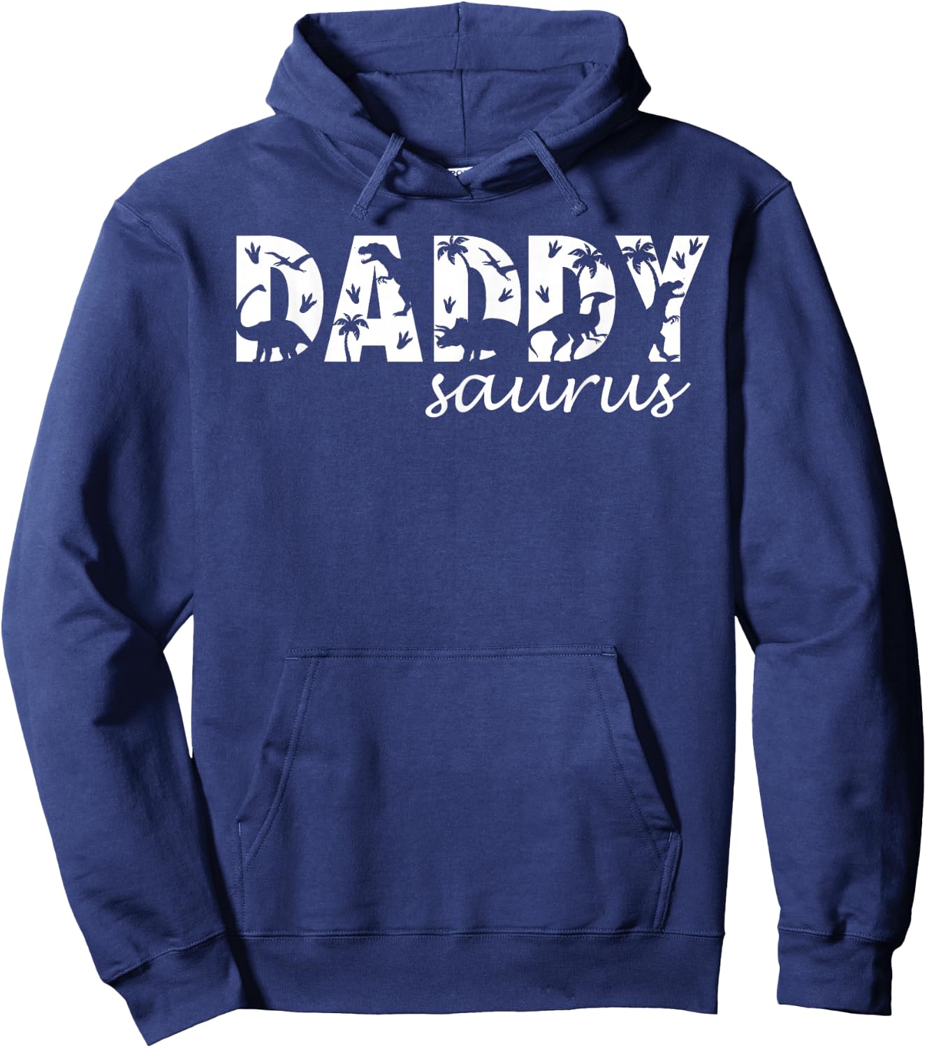 Daddysaurus T Rex Dinosaur Daddy Saurus Dad Family Matching Hoodie - Hoodie | Navy